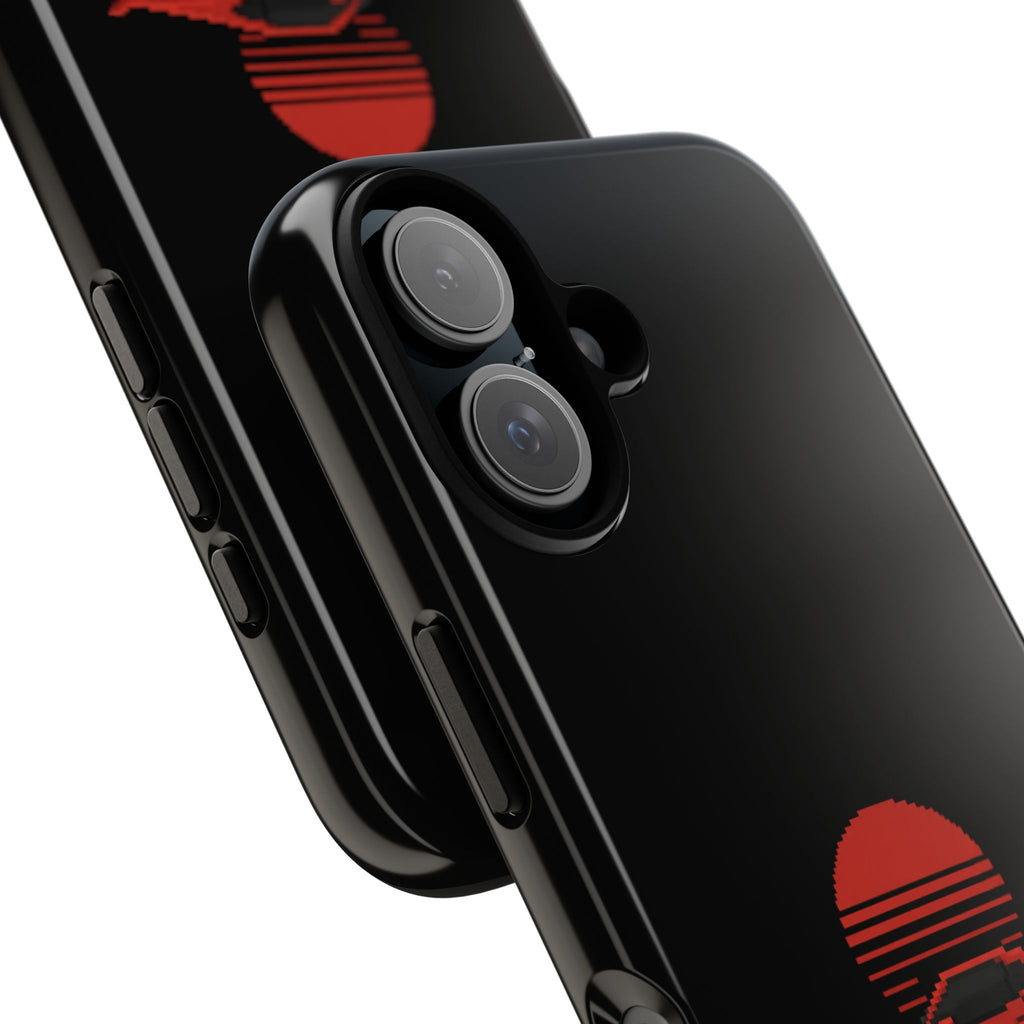 Vintage Red Sports Car Phone Case – Retro Sunset Design