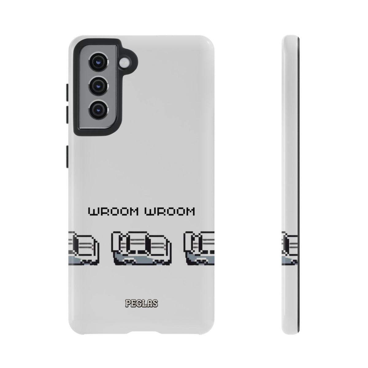 Retro Pixel Cars Phone Case — "Wroom Wroom" Tough Phone Cover