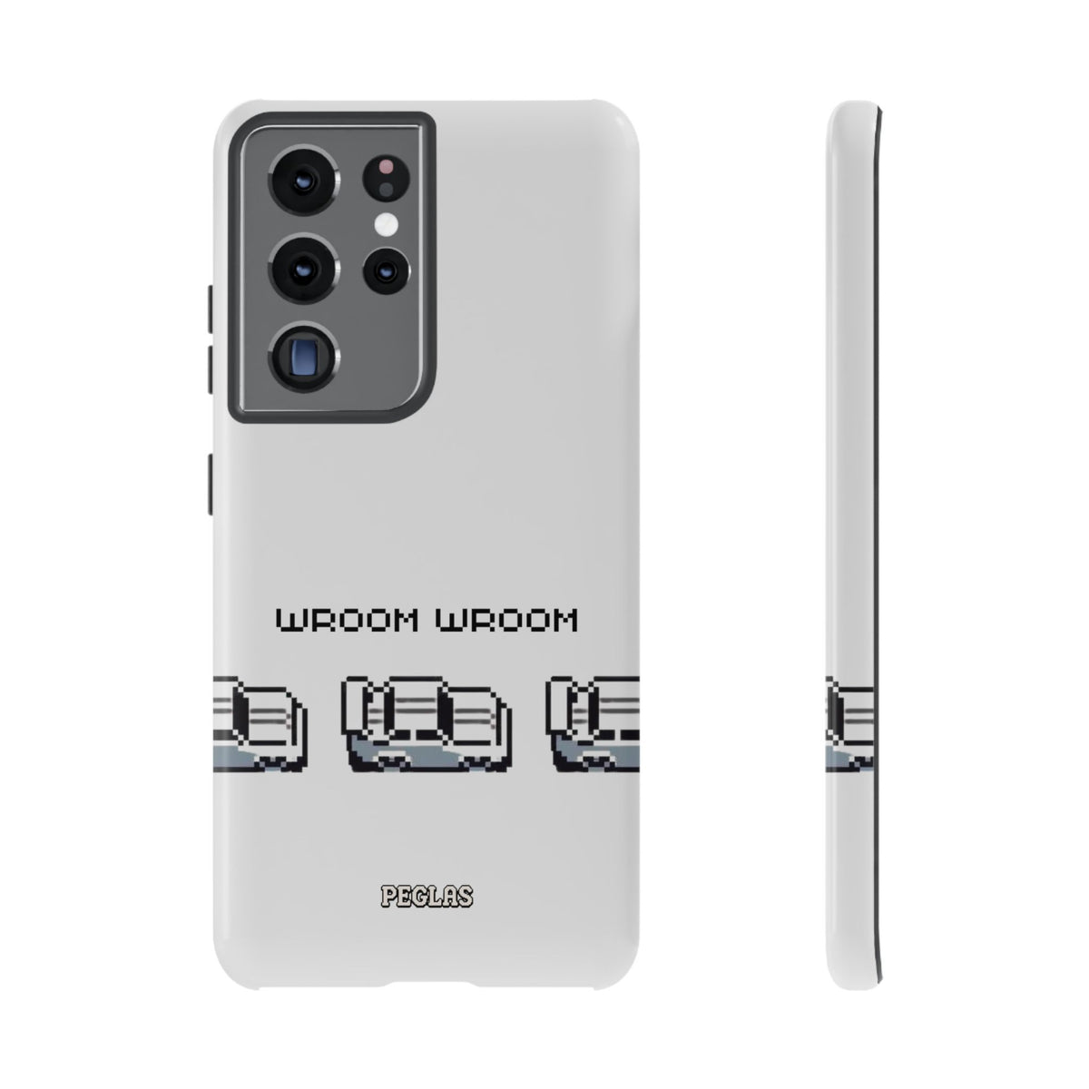 Retro Pixel Cars Phone Case — "Wroom Wroom" Tough Phone Cover