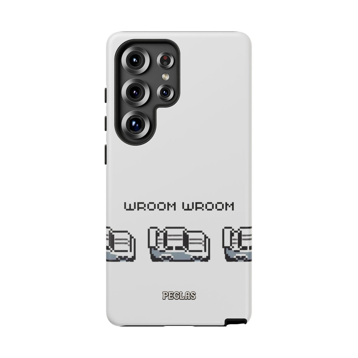 Retro Pixel Cars Phone Case — "Wroom Wroom" Tough Phone Cover