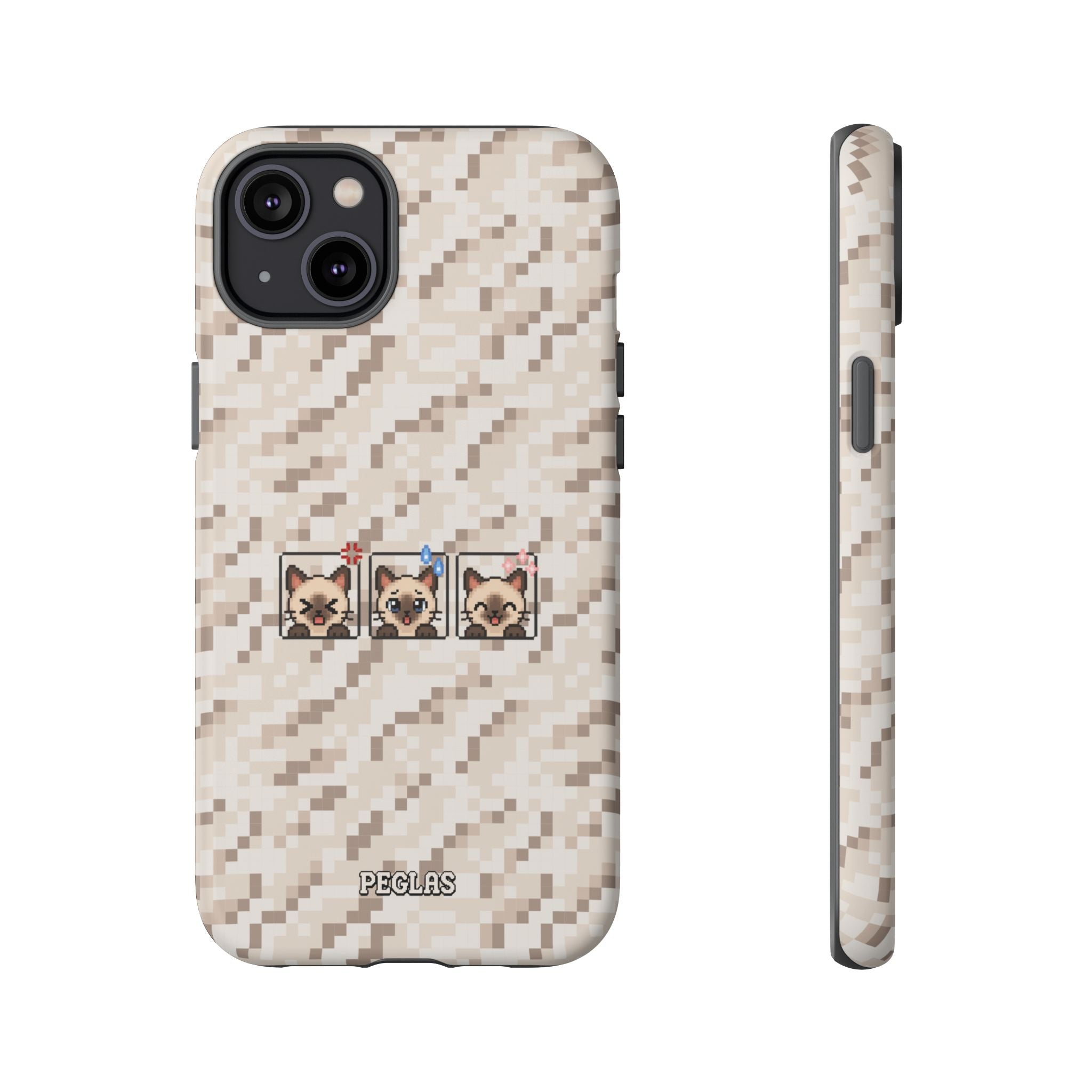 Pixel Cat Emojis Tough Phone Case