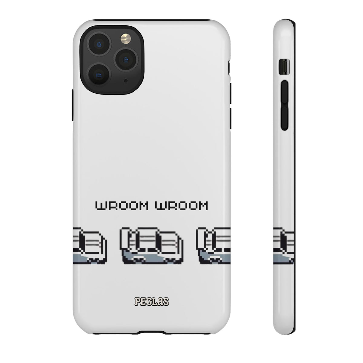 Retro Pixel Cars Phone Case — "Wroom Wroom" Tough Phone Cover