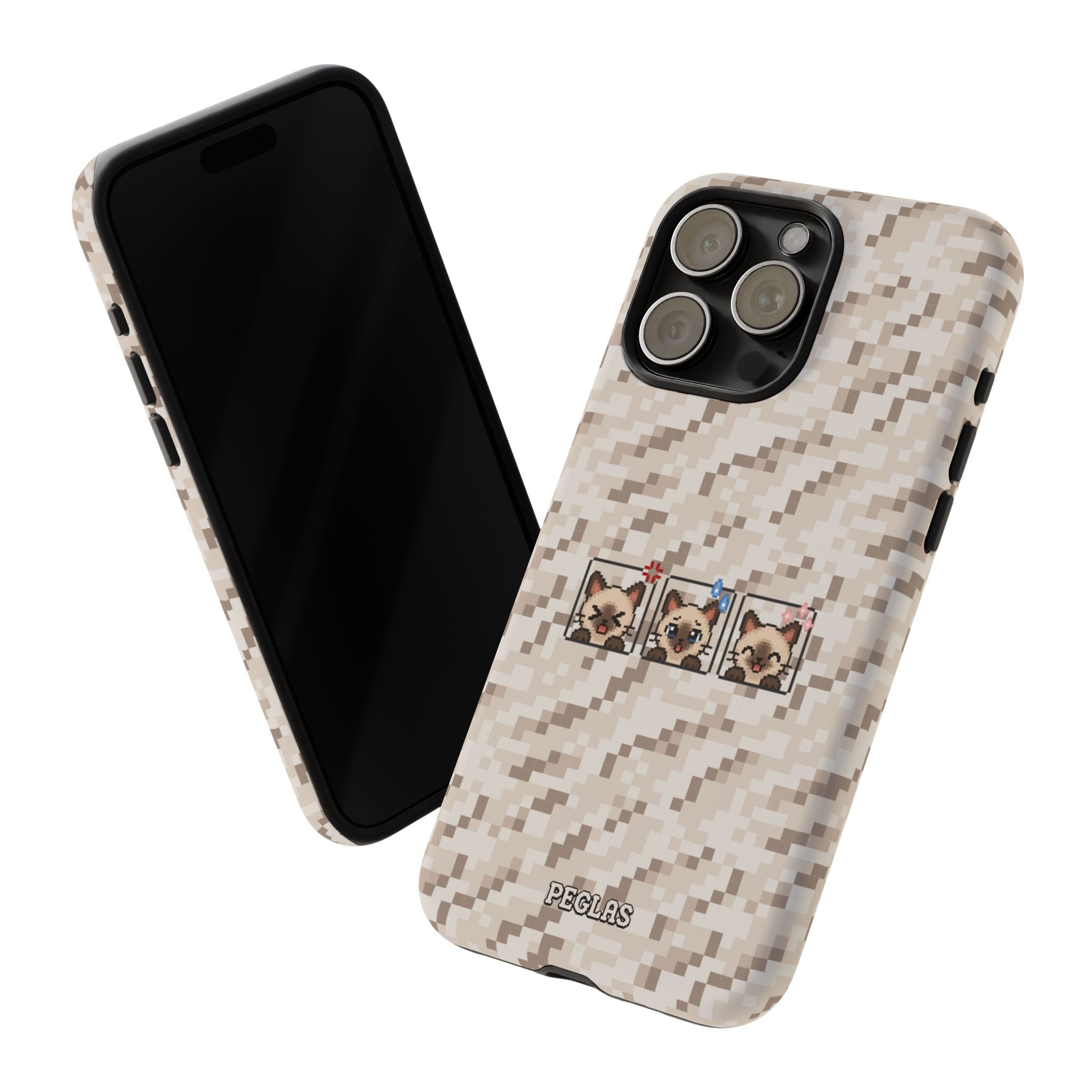 Pixel Cat Emojis Tough Phone Case
