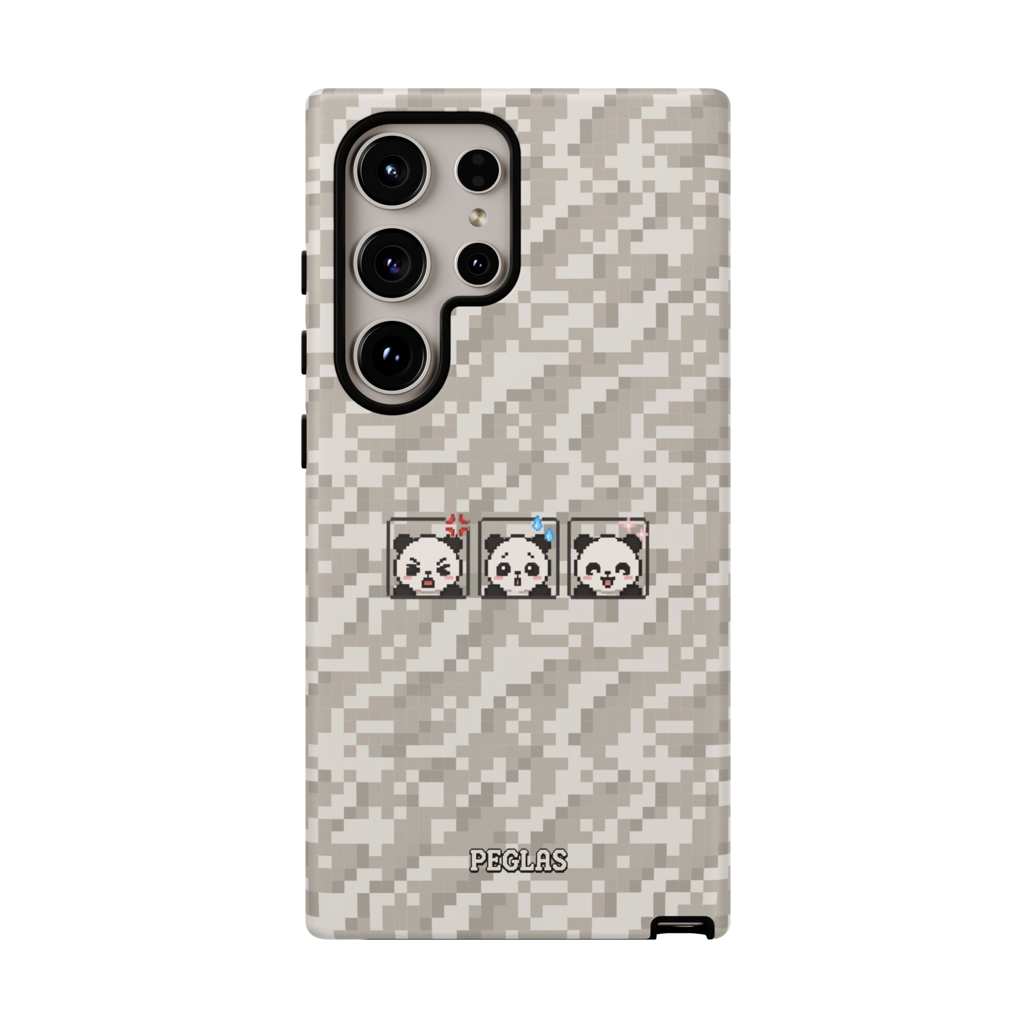 Pixel Panda Emojis Tough Phone Case