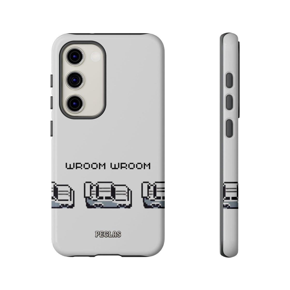 Retro Pixel Cars Phone Case — "Wroom Wroom" Tough Phone Cover