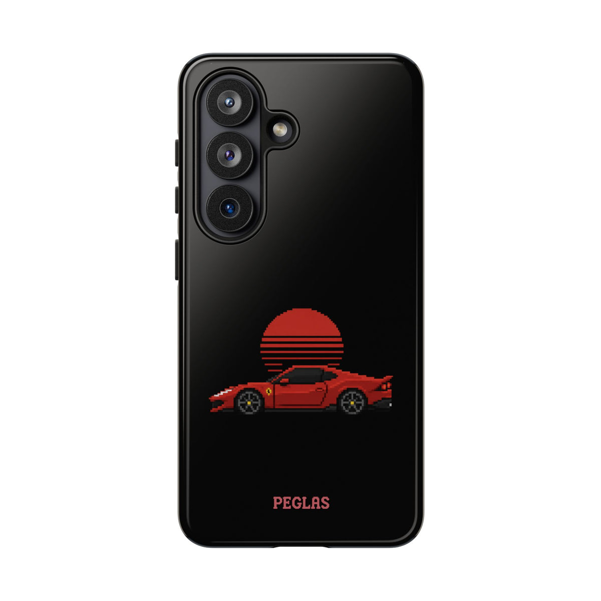 Vintage Red Sports Car Phone Case – Retro Sunset Design