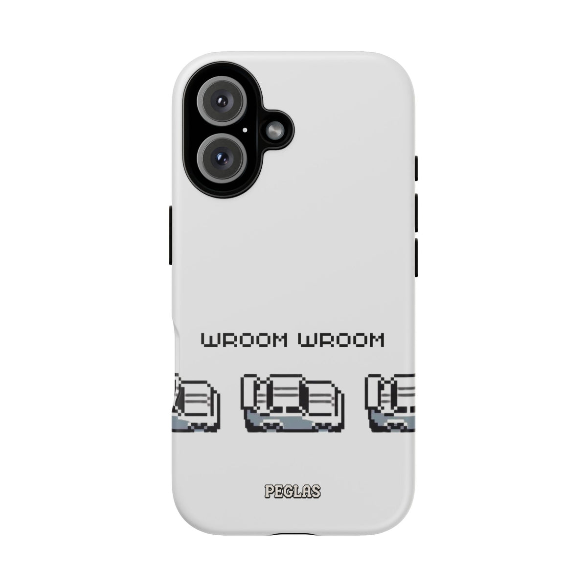 Retro Pixel Cars Phone Case — "Wroom Wroom" Tough Phone Cover