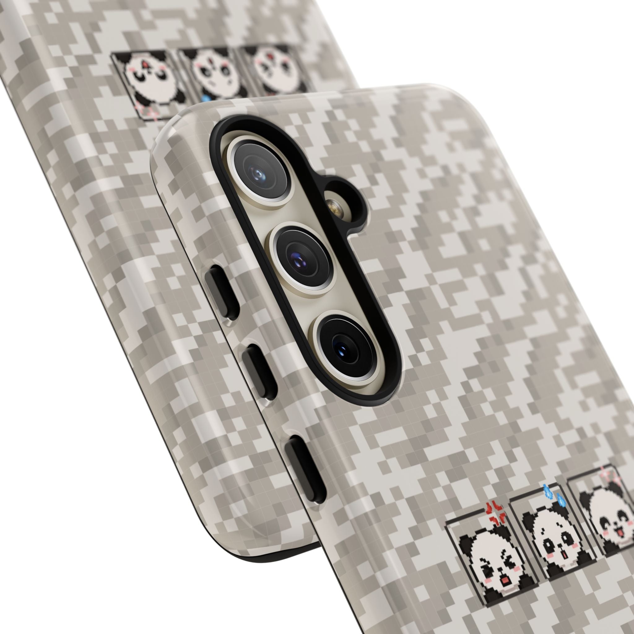 Pixel Panda Emojis Tough Phone Case