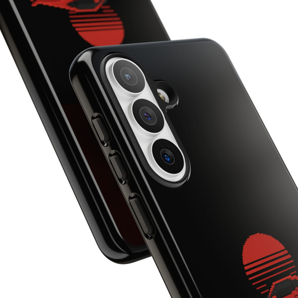 Vintage Red Sports Car Phone Case – Retro Sunset Design