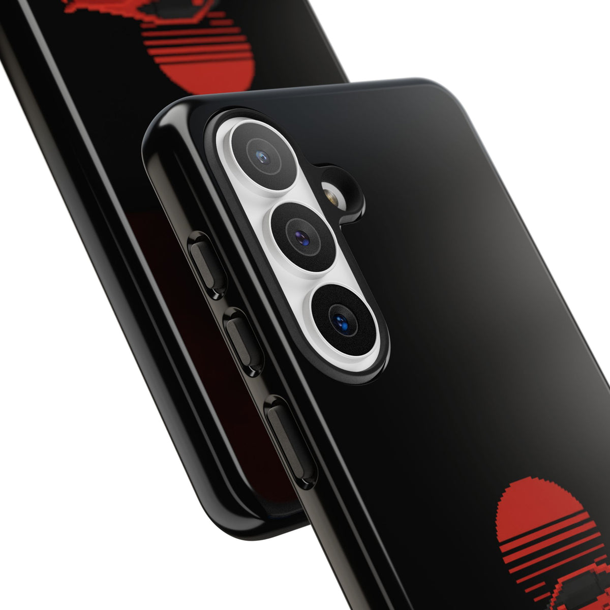 Vintage Red Sports Car Phone Case – Retro Sunset Design