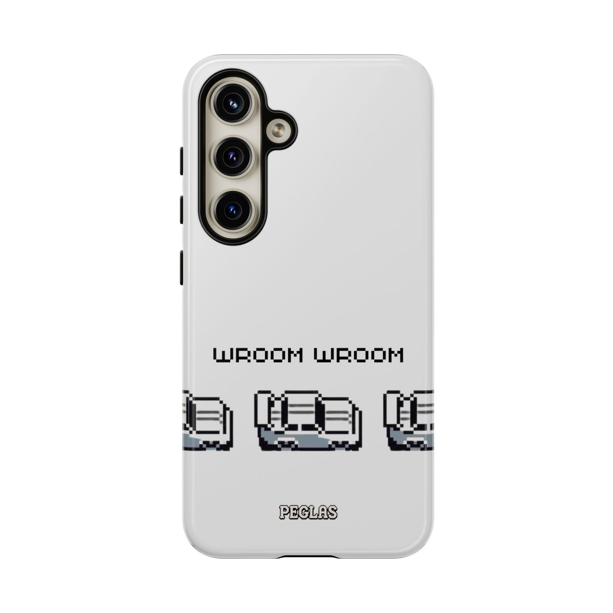Retro Pixel Cars Phone Case — "Wroom Wroom" Tough Phone Cover