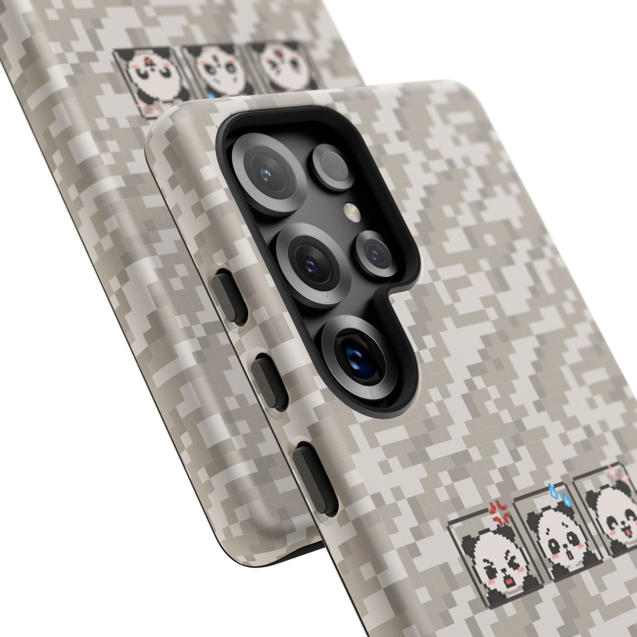 Pixel Panda Emojis Tough Phone Case