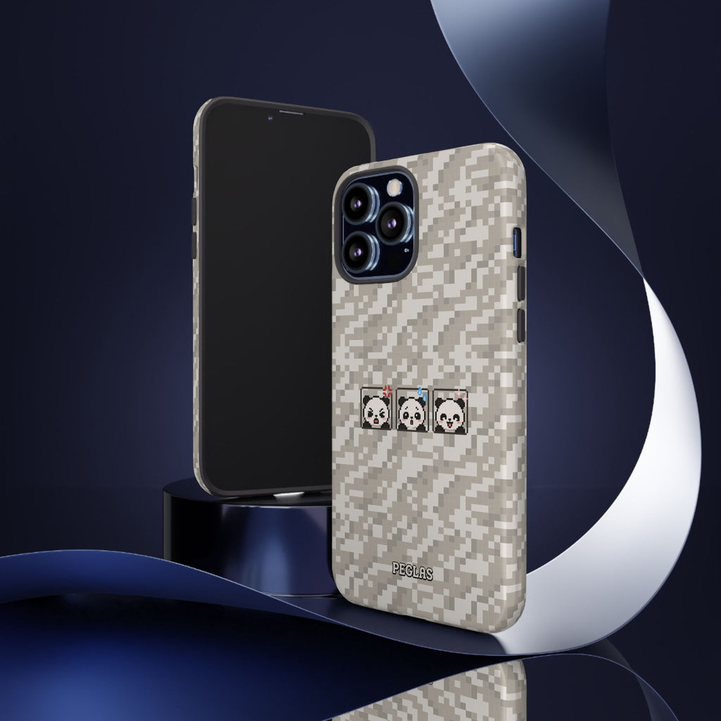 Pixel Panda Emojis Tough Phone Case