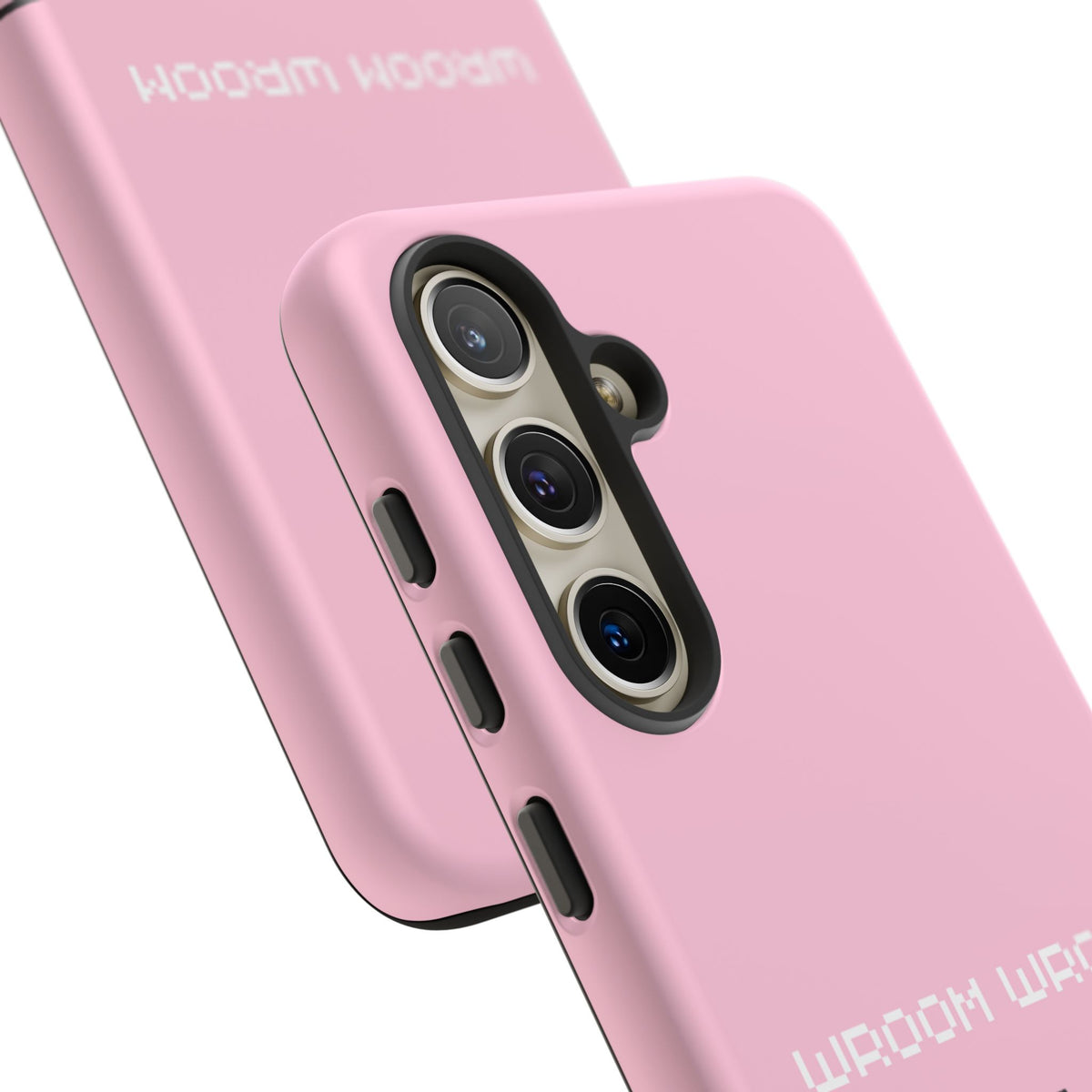 Pink Retro Pixel Cars Phone Case — "Wroom Wroom" Tough Protective Cover