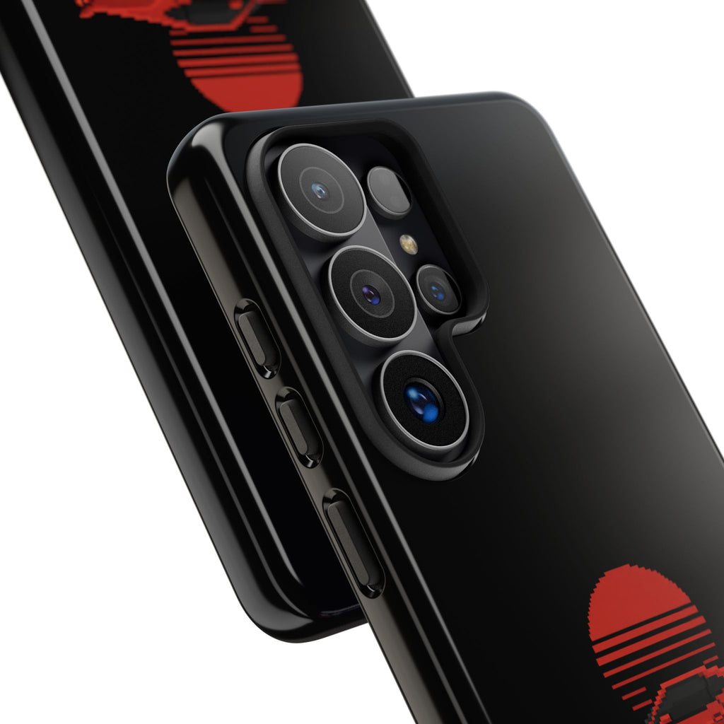 Vintage Red Sports Car Phone Case – Retro Sunset Design