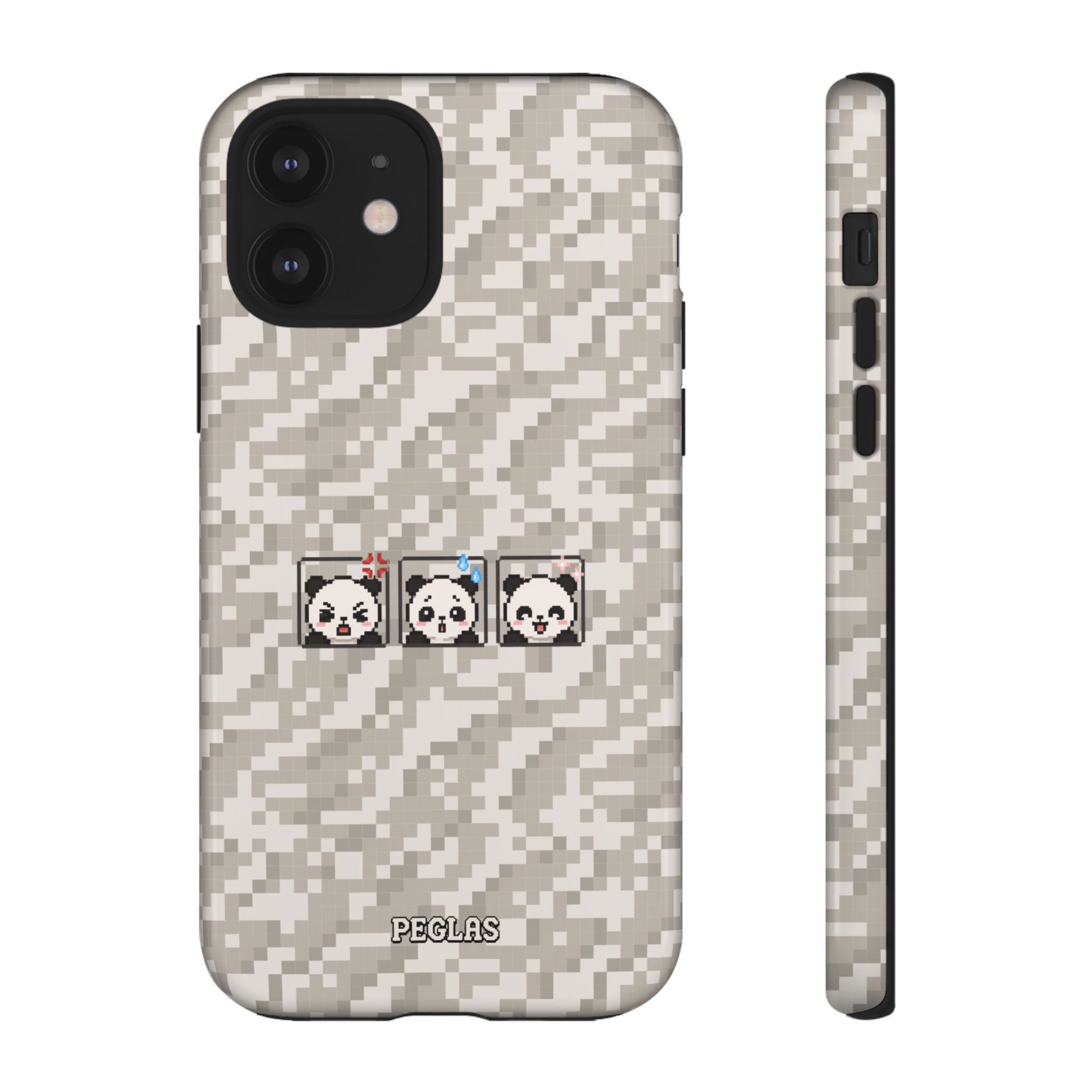 Pixel Panda Emojis Tough Phone Case