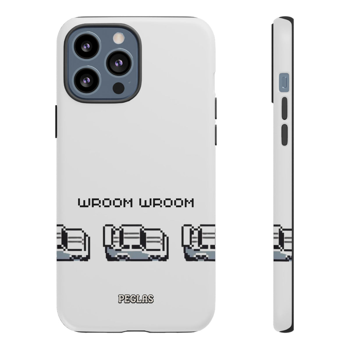 Retro Pixel Cars Phone Case — "Wroom Wroom" Tough Phone Cover
