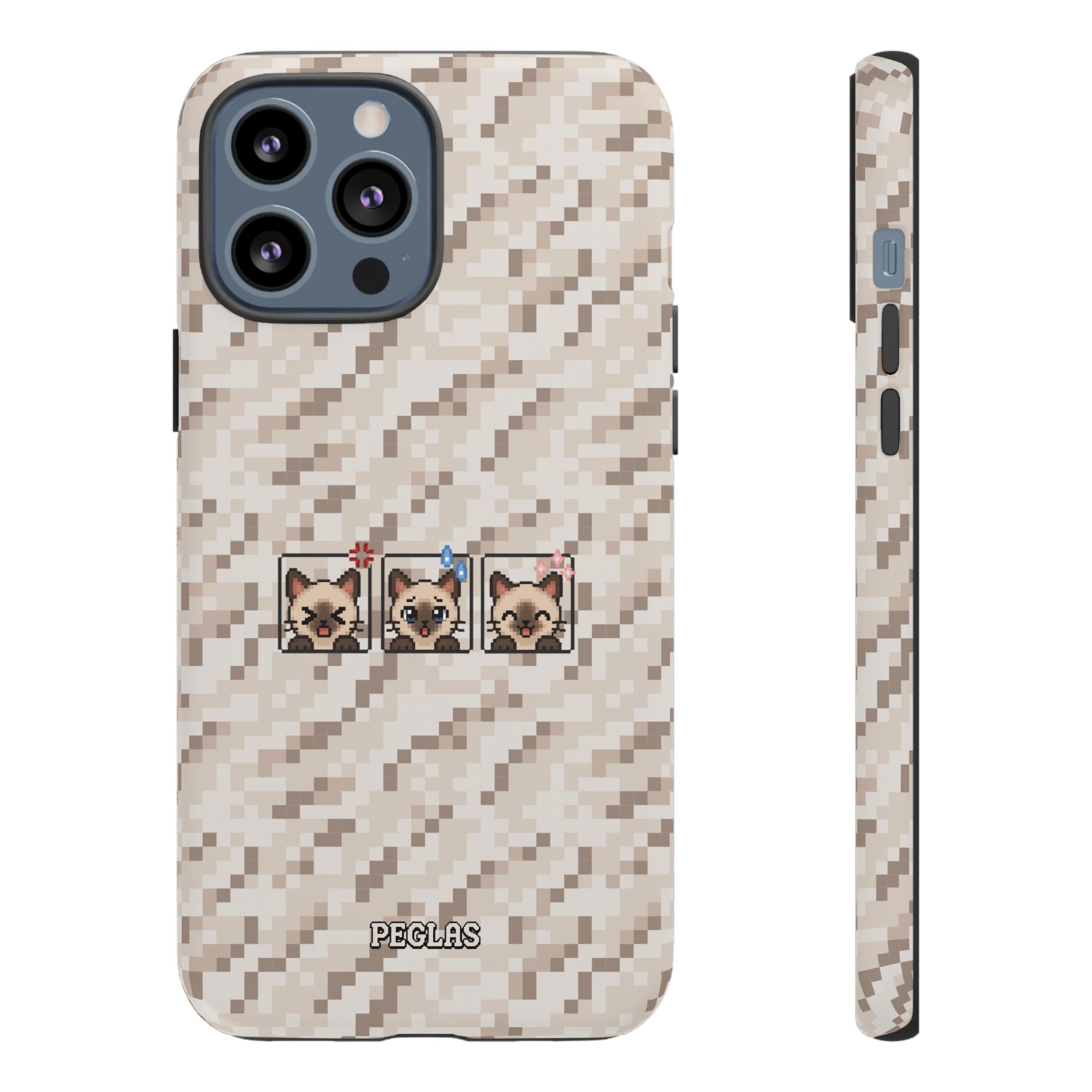 Pixel Cat Emojis Tough Phone Case
