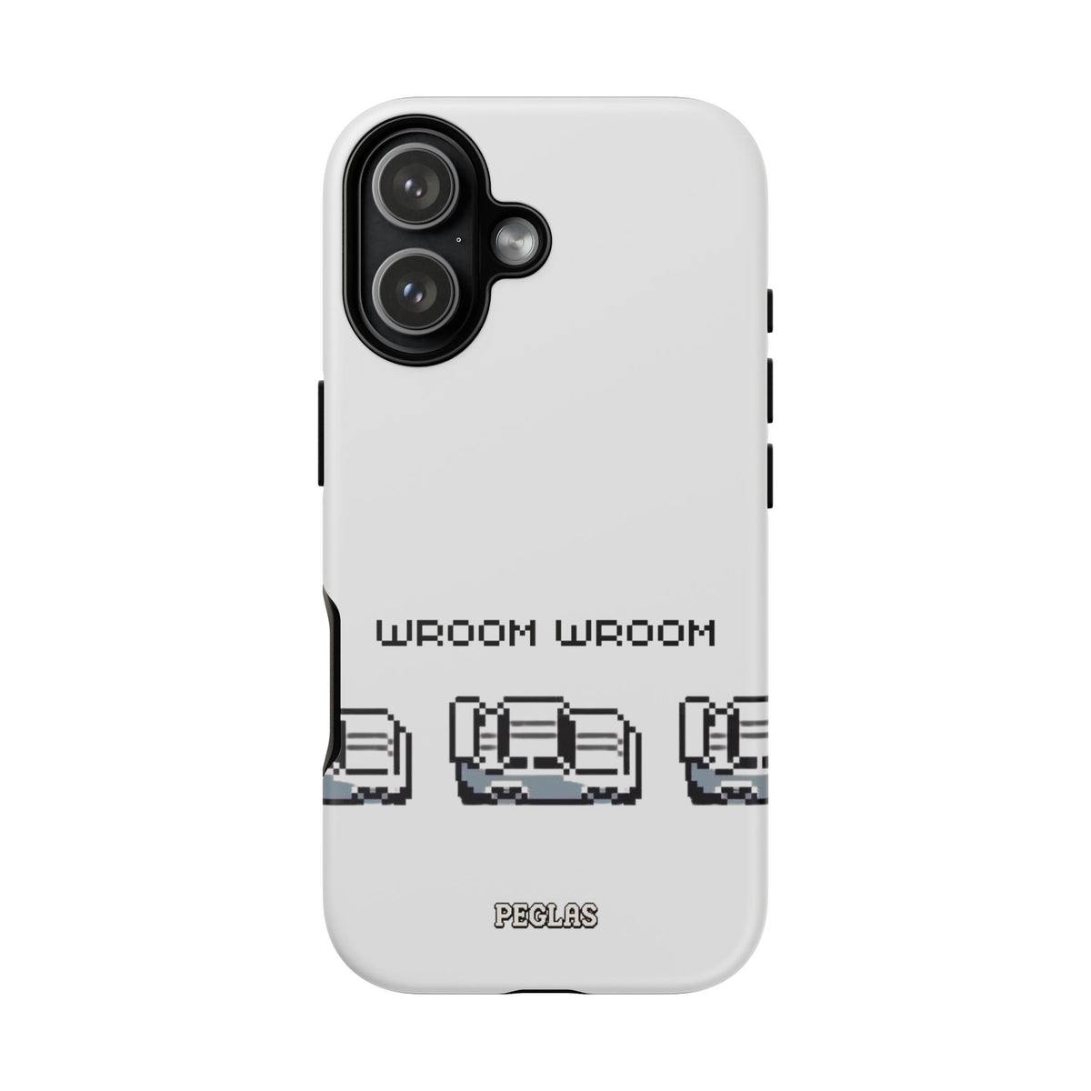 Retro Pixel Cars Phone Case — "Wroom Wroom" Tough Phone Cover
