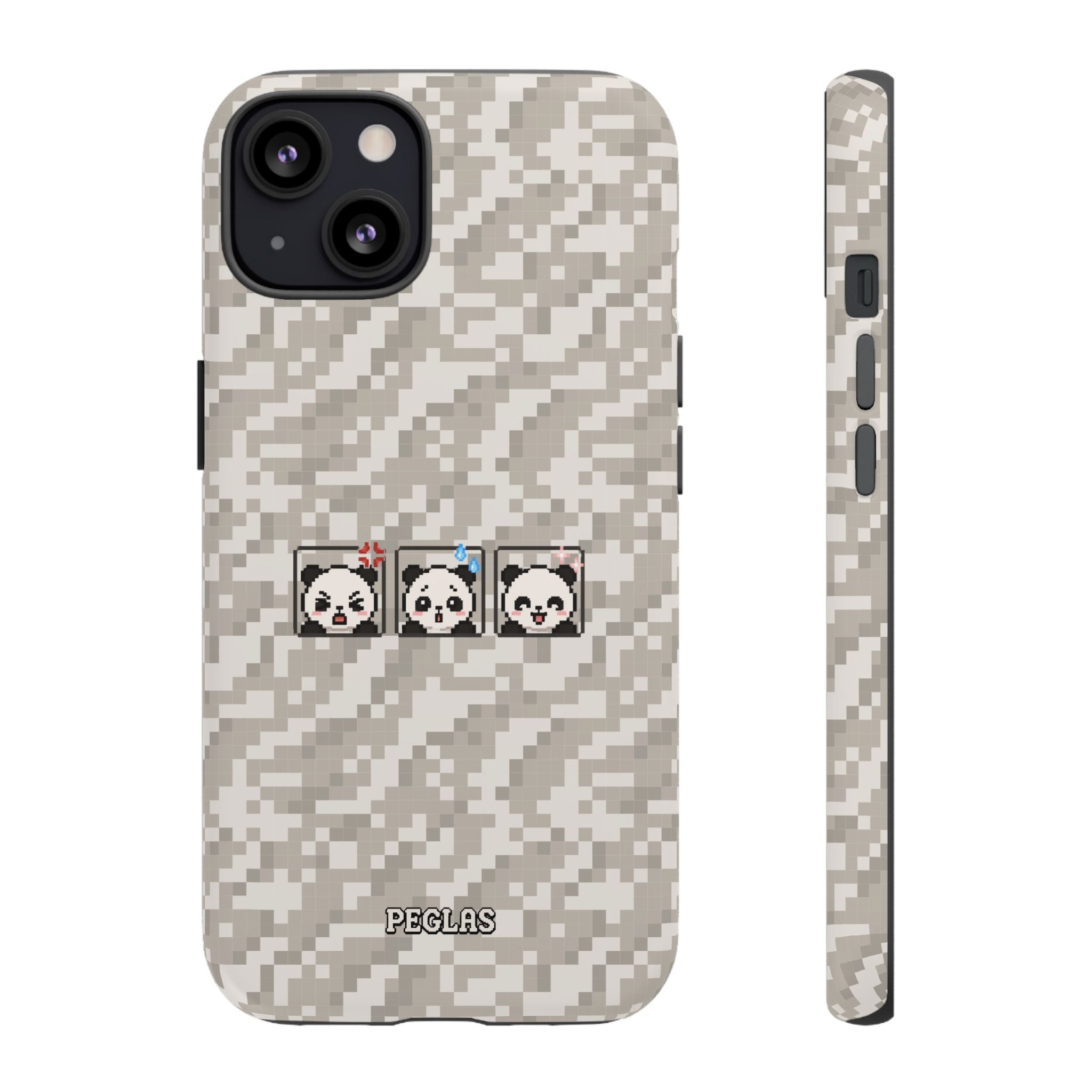 Pixel Panda Emojis Tough Phone Case
