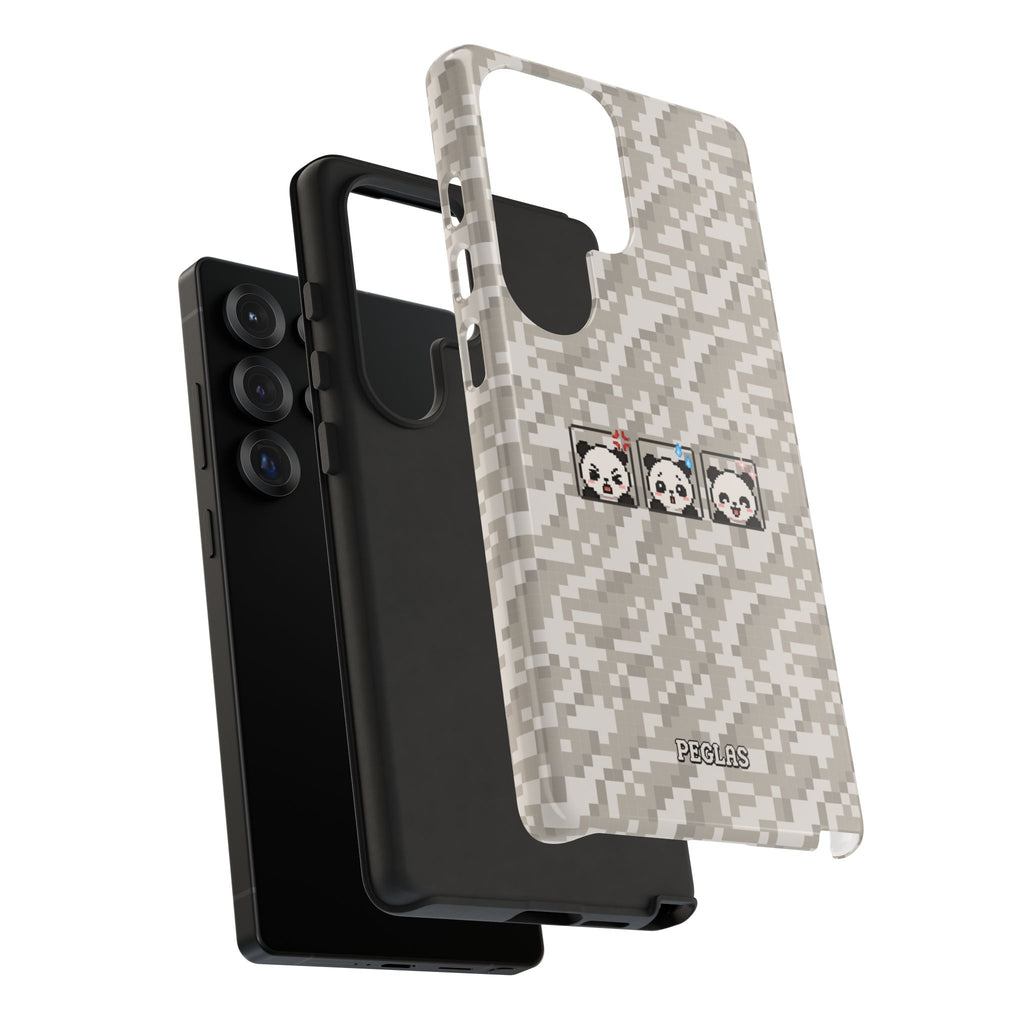 Pixel Panda Emojis Tough Phone Case