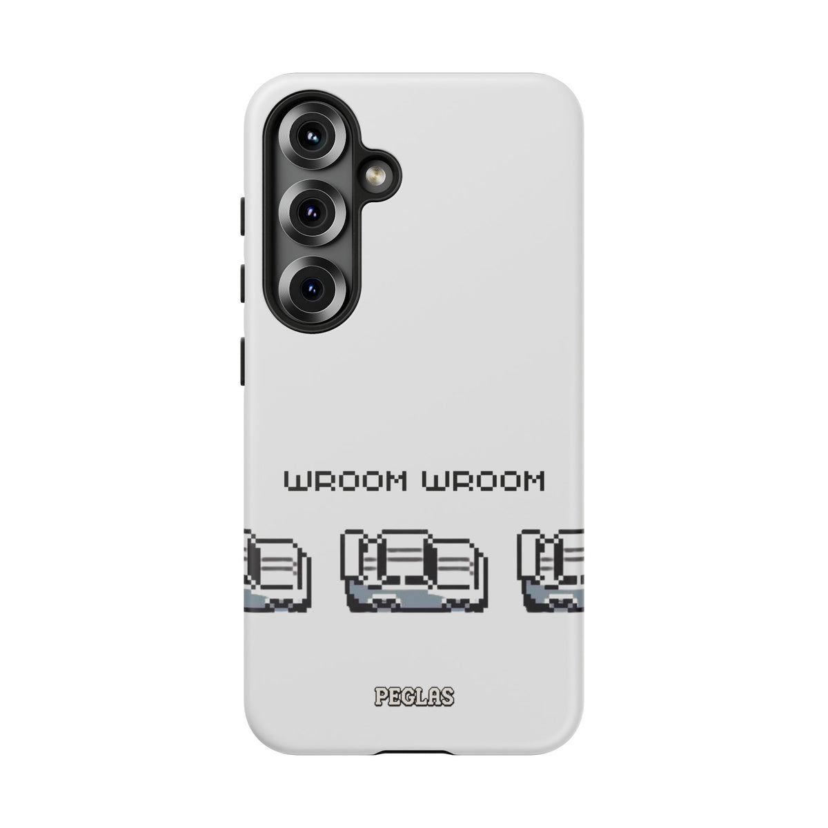 Retro Pixel Cars Phone Case — "Wroom Wroom" Tough Phone Cover