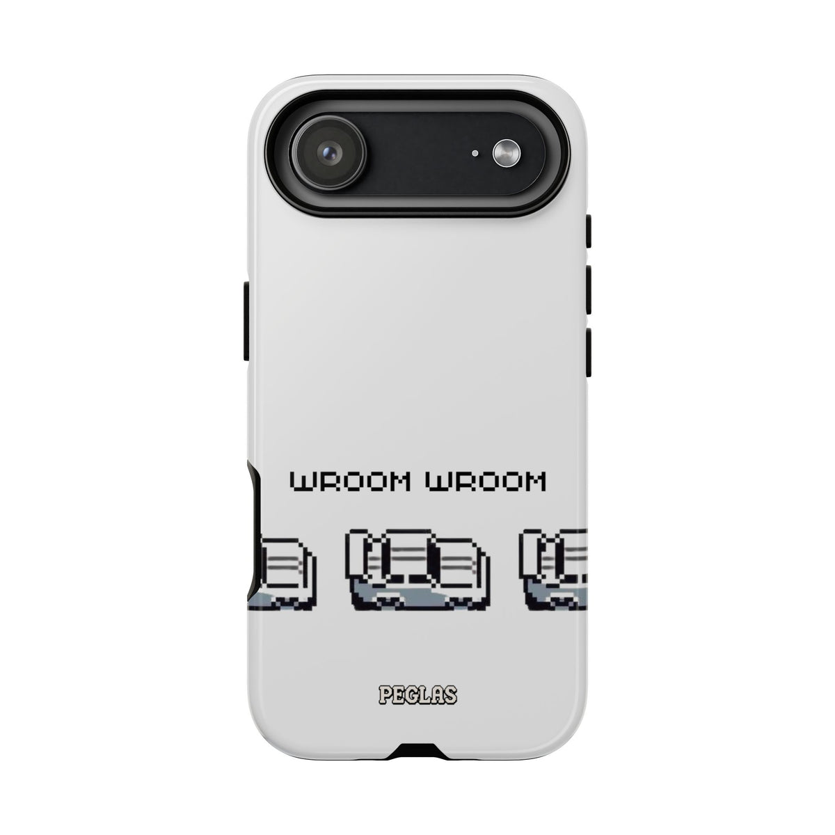 Retro Pixel Cars Phone Case — "Wroom Wroom" Tough Phone Cover