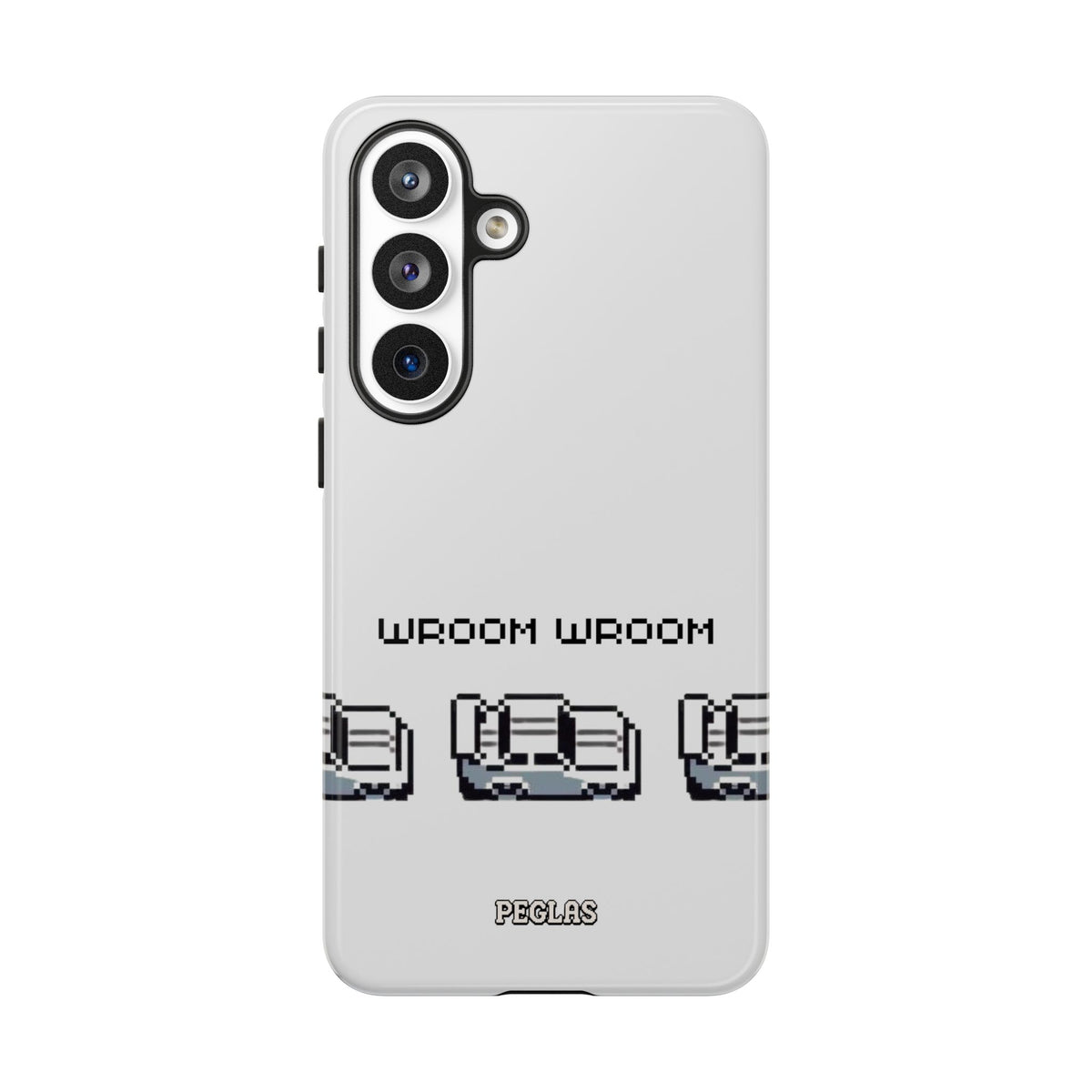 Retro Pixel Cars Phone Case — "Wroom Wroom" Tough Phone Cover
