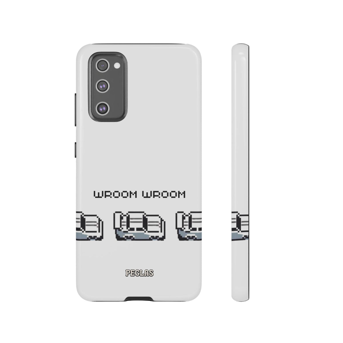 Retro Pixel Cars Phone Case — "Wroom Wroom" Tough Phone Cover