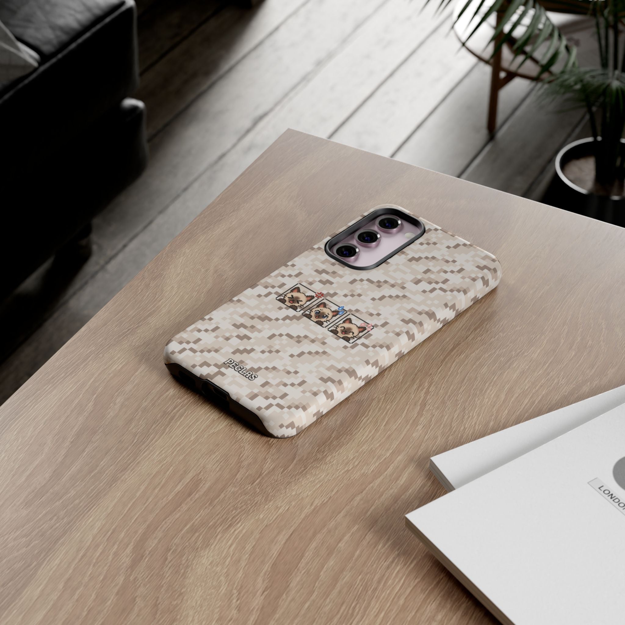 Pixel Cat Emojis Tough Phone Case