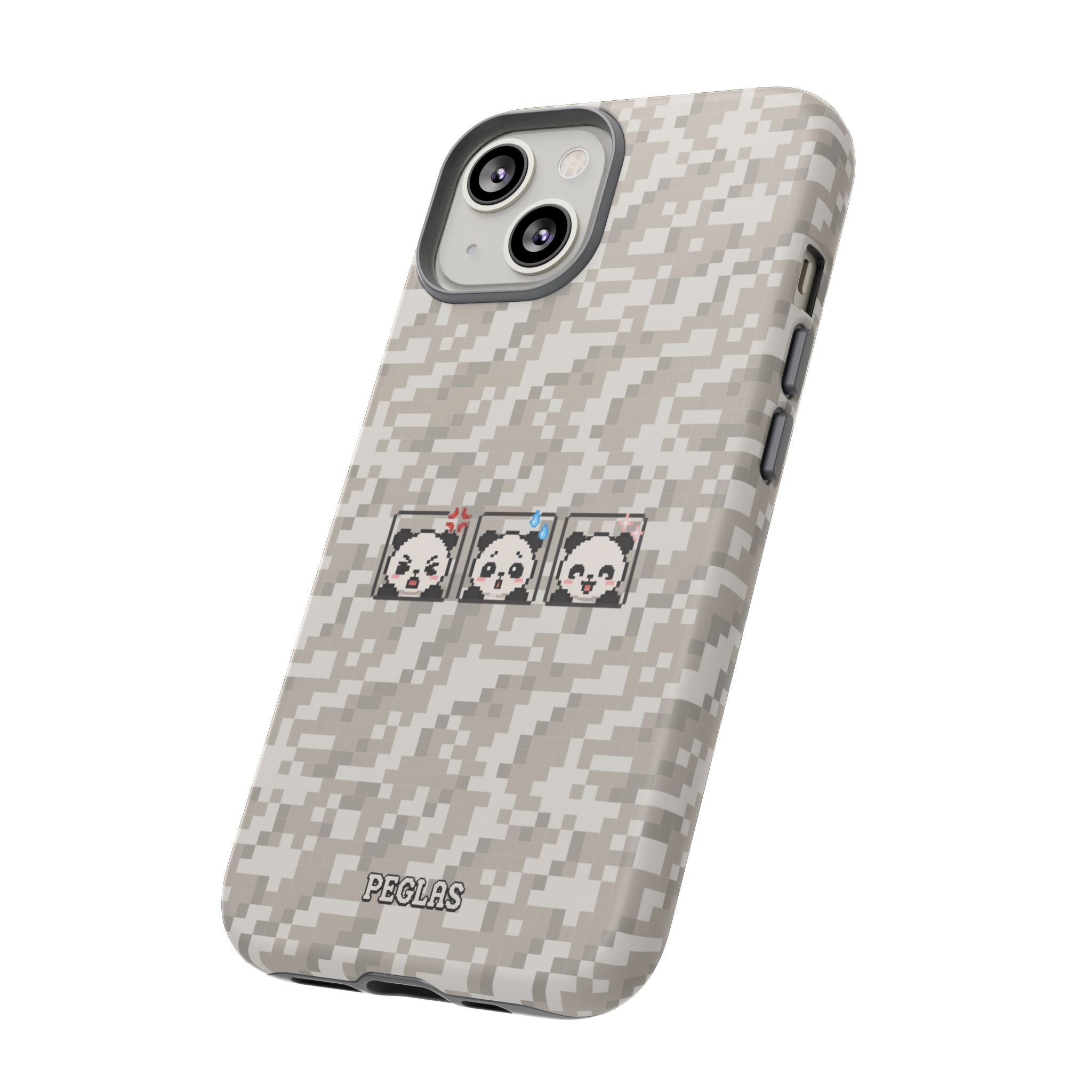 Pixel Panda Emojis Tough Phone Case