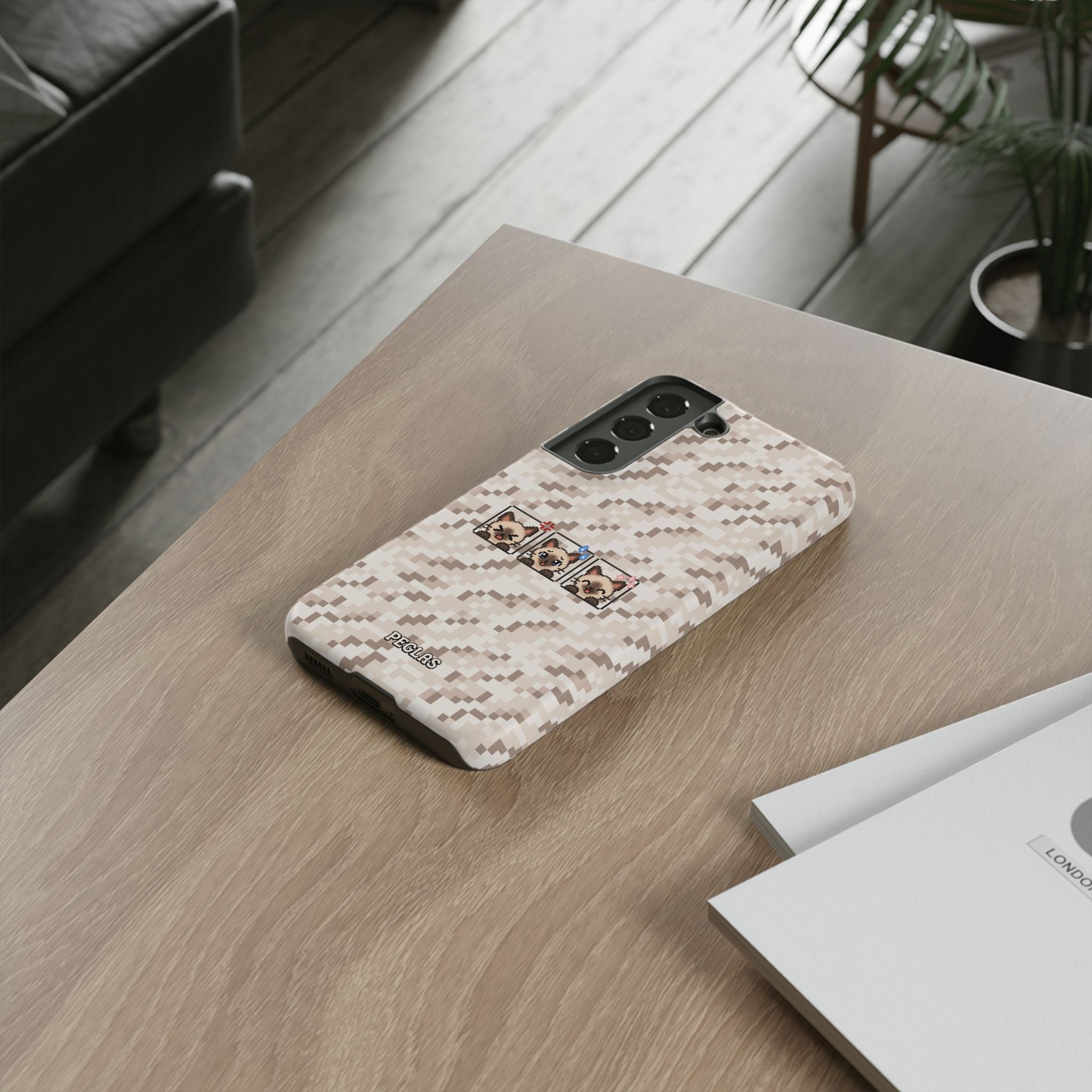 Pixel Cat Emojis Tough Phone Case