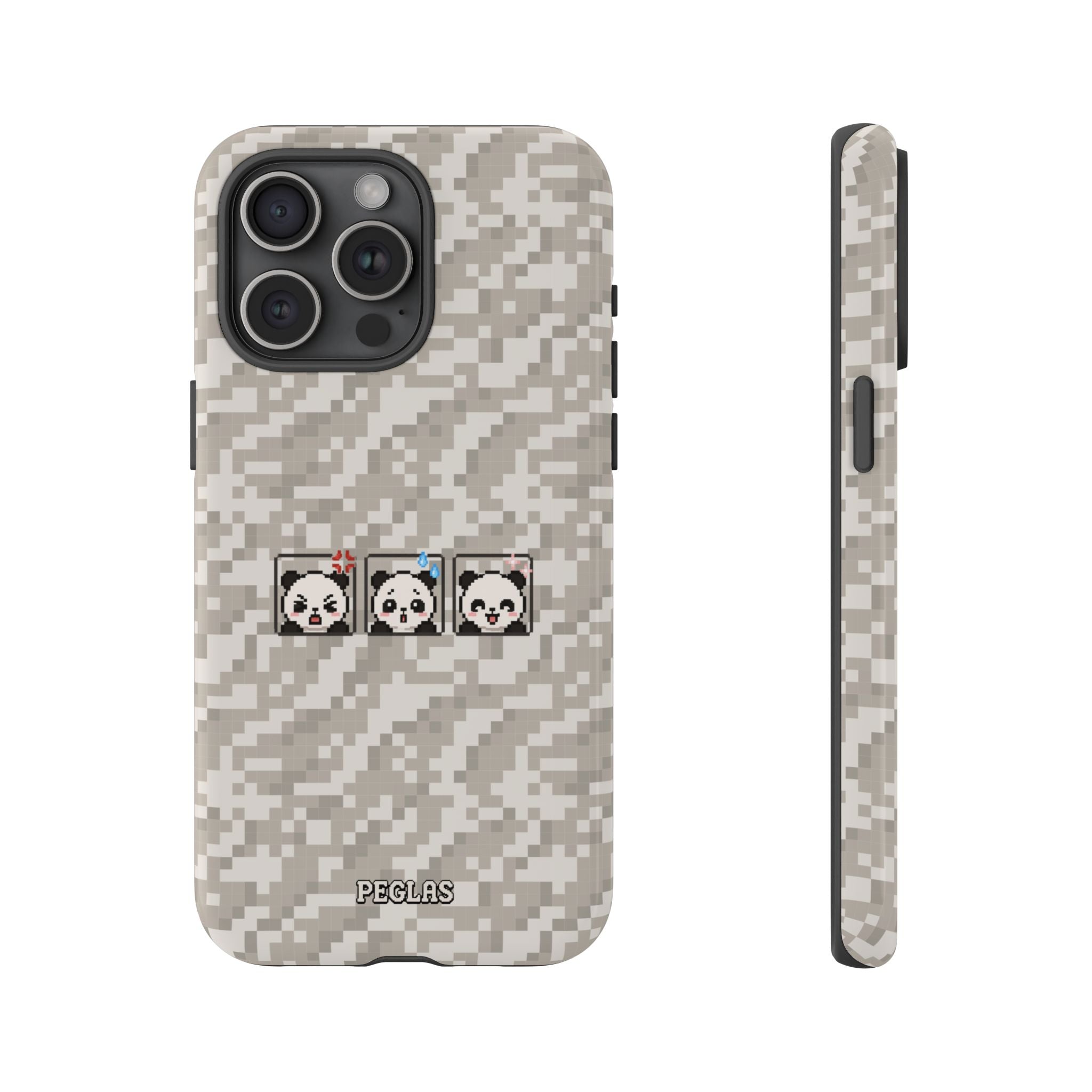 Pixel Panda Emojis Tough Phone Case