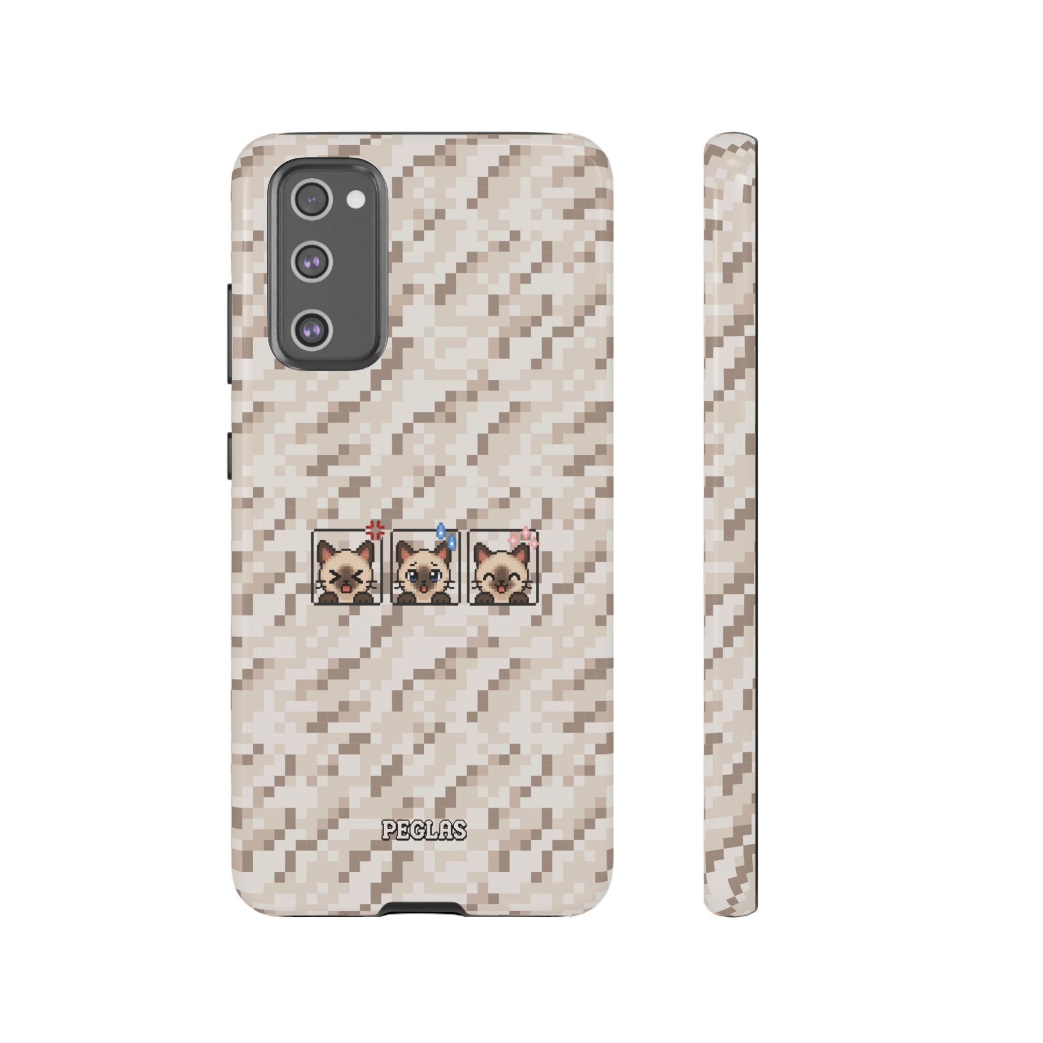 Pixel Cat Emojis Tough Phone Case
