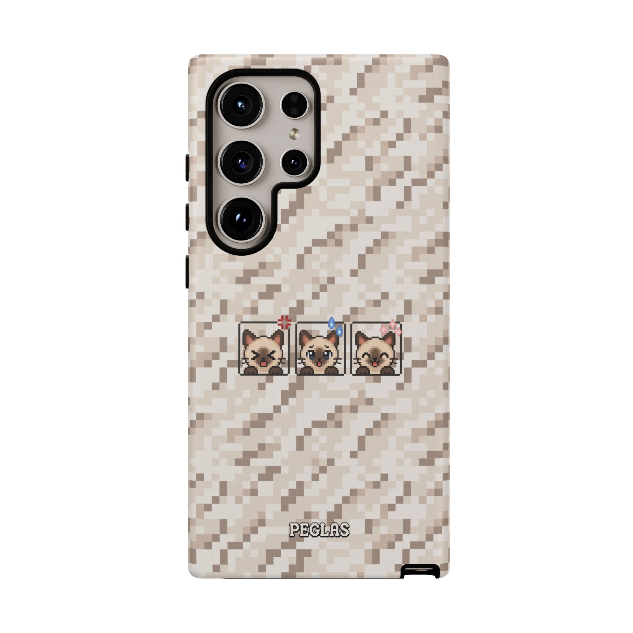 Pixel Cat Emojis Tough Phone Case