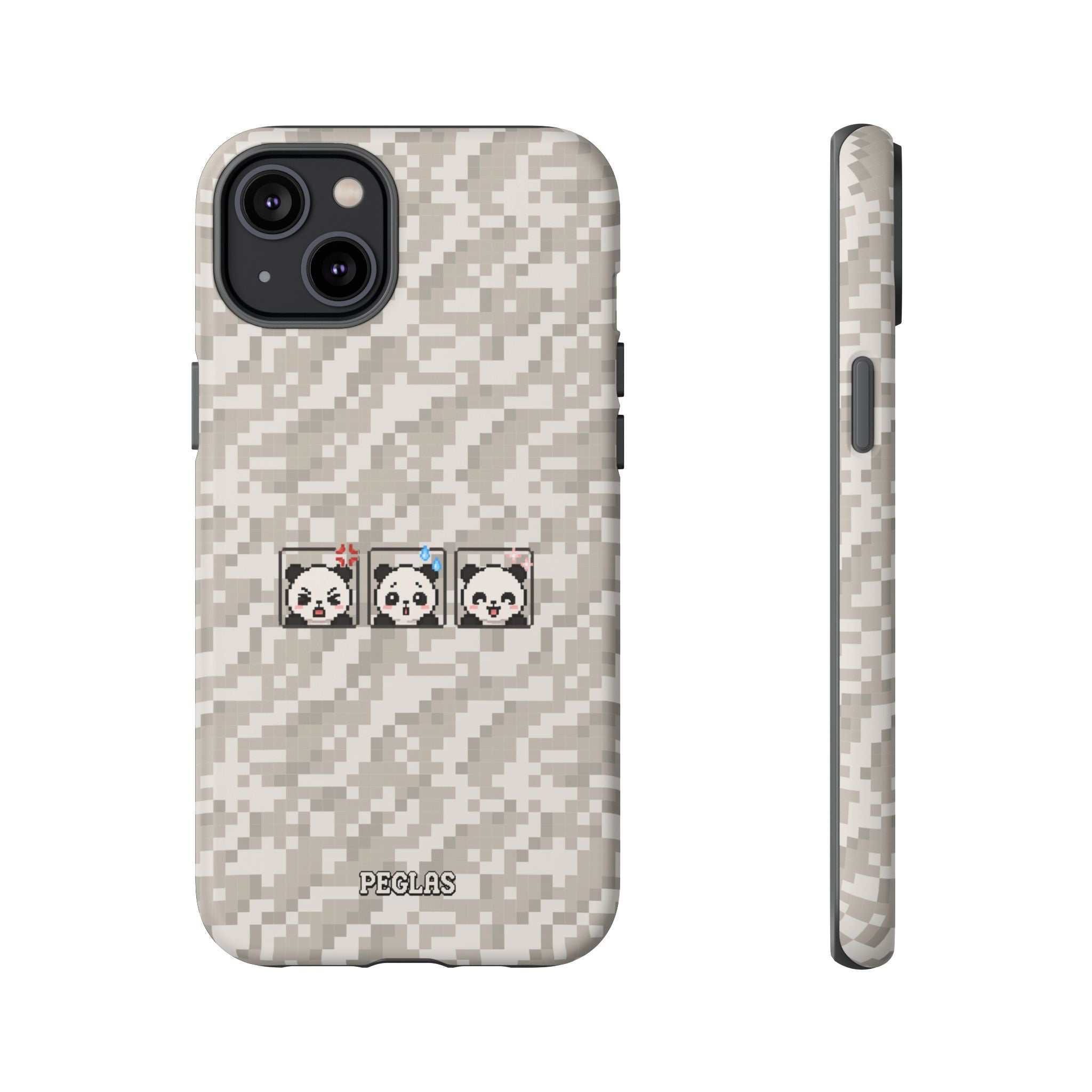 Pixel Panda Emojis Tough Phone Case