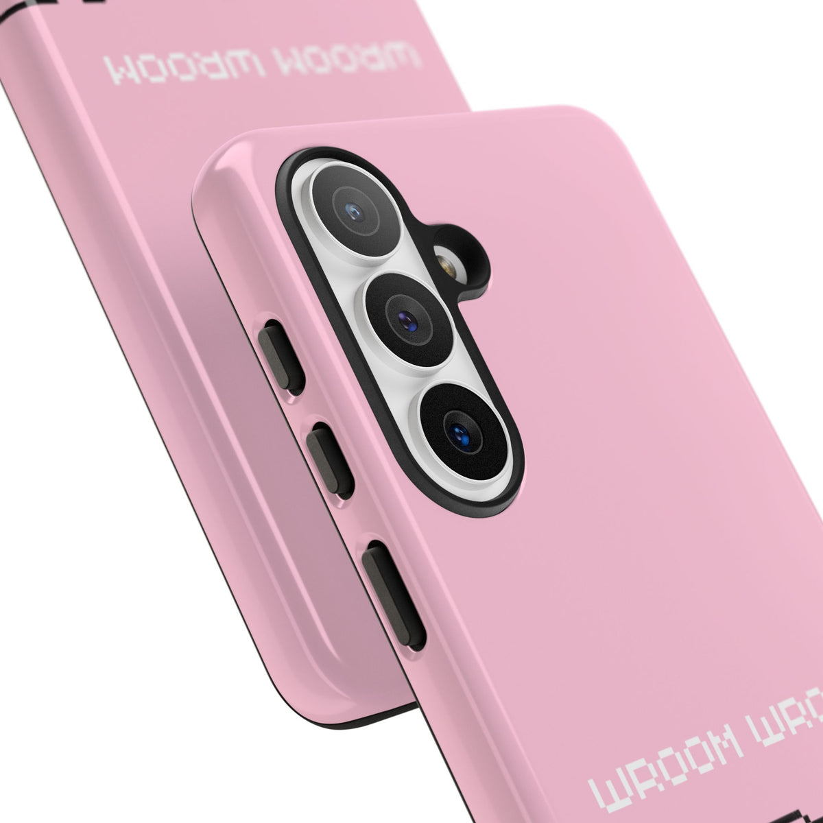 Pink Retro Pixel Cars Phone Case — "Wroom Wroom" Tough Protective Cover
