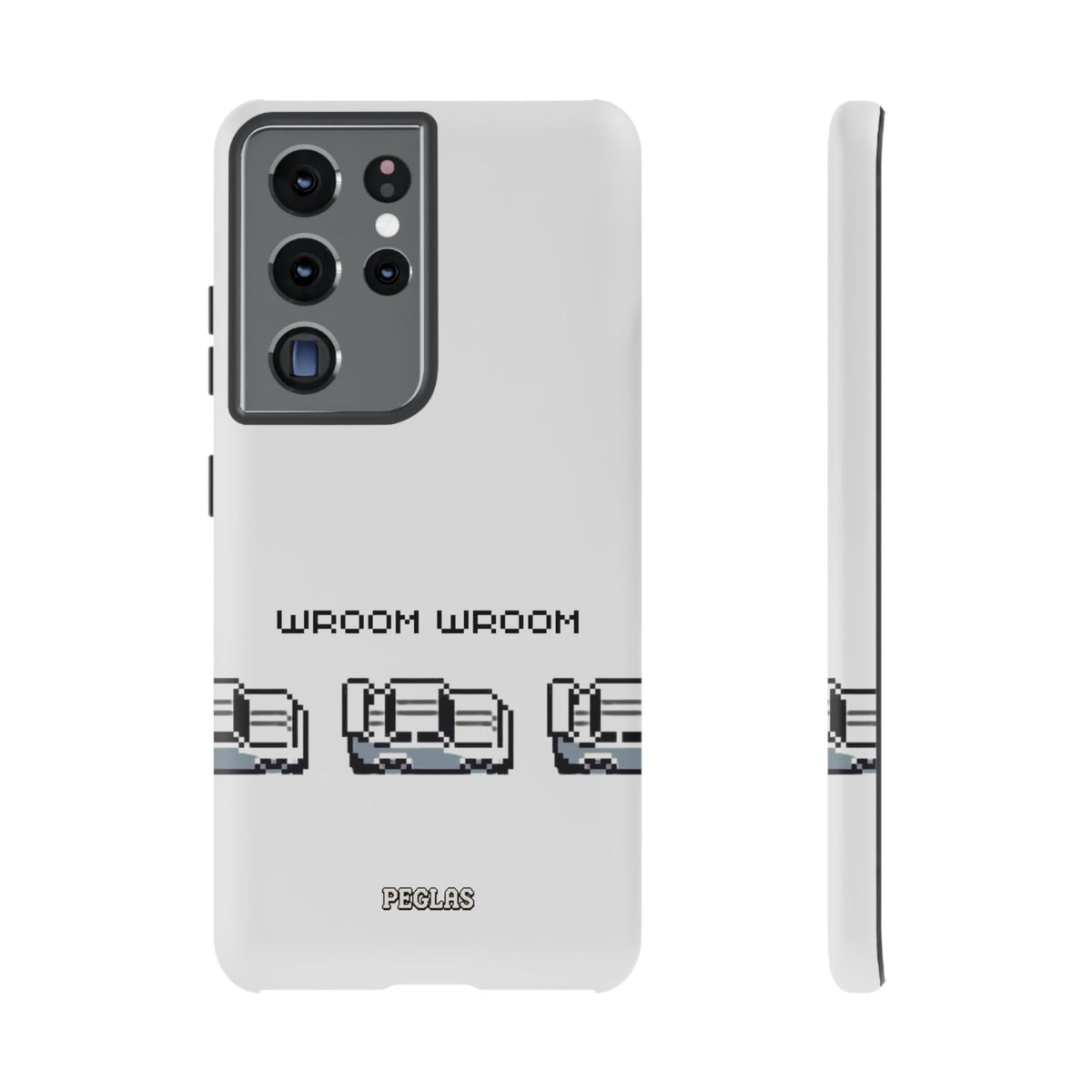 Retro Pixel Cars Phone Case — "Wroom Wroom" Tough Phone Cover