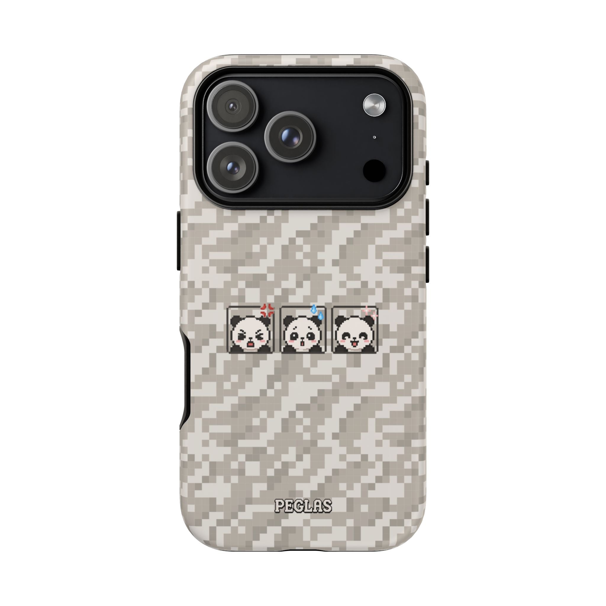 Pixel Panda Emojis Tough Phone Case