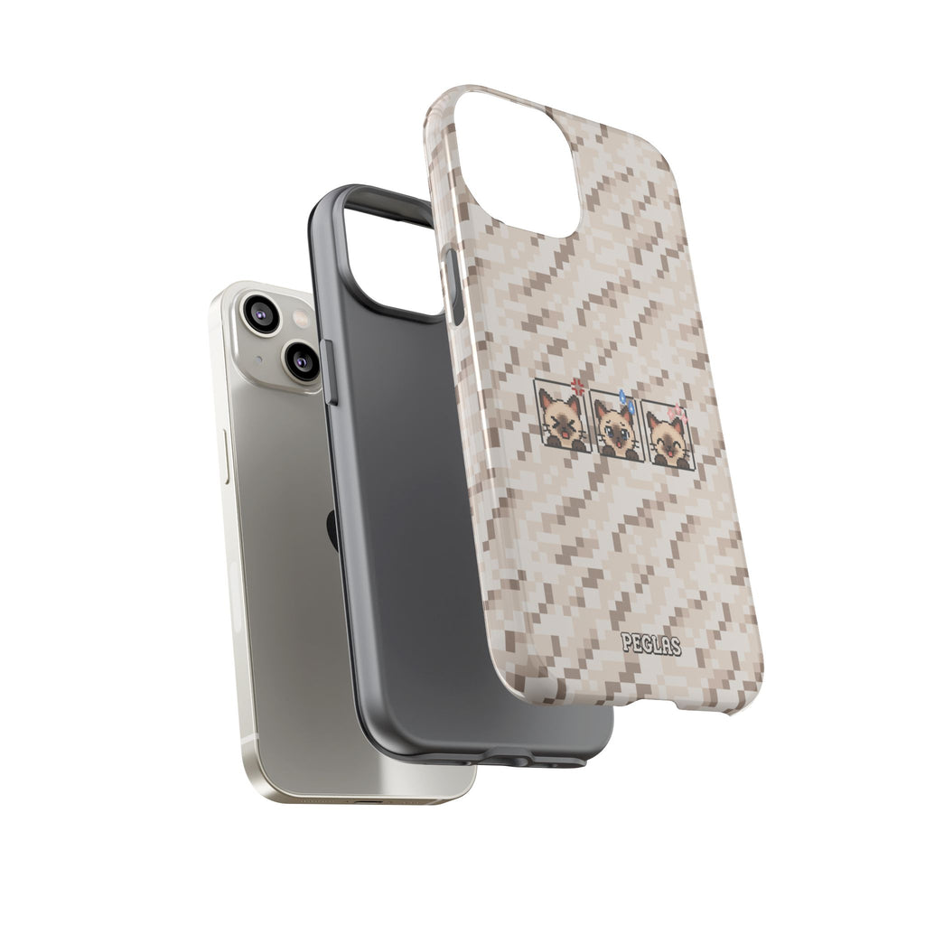 Pixel Cat Emojis Tough Phone Case