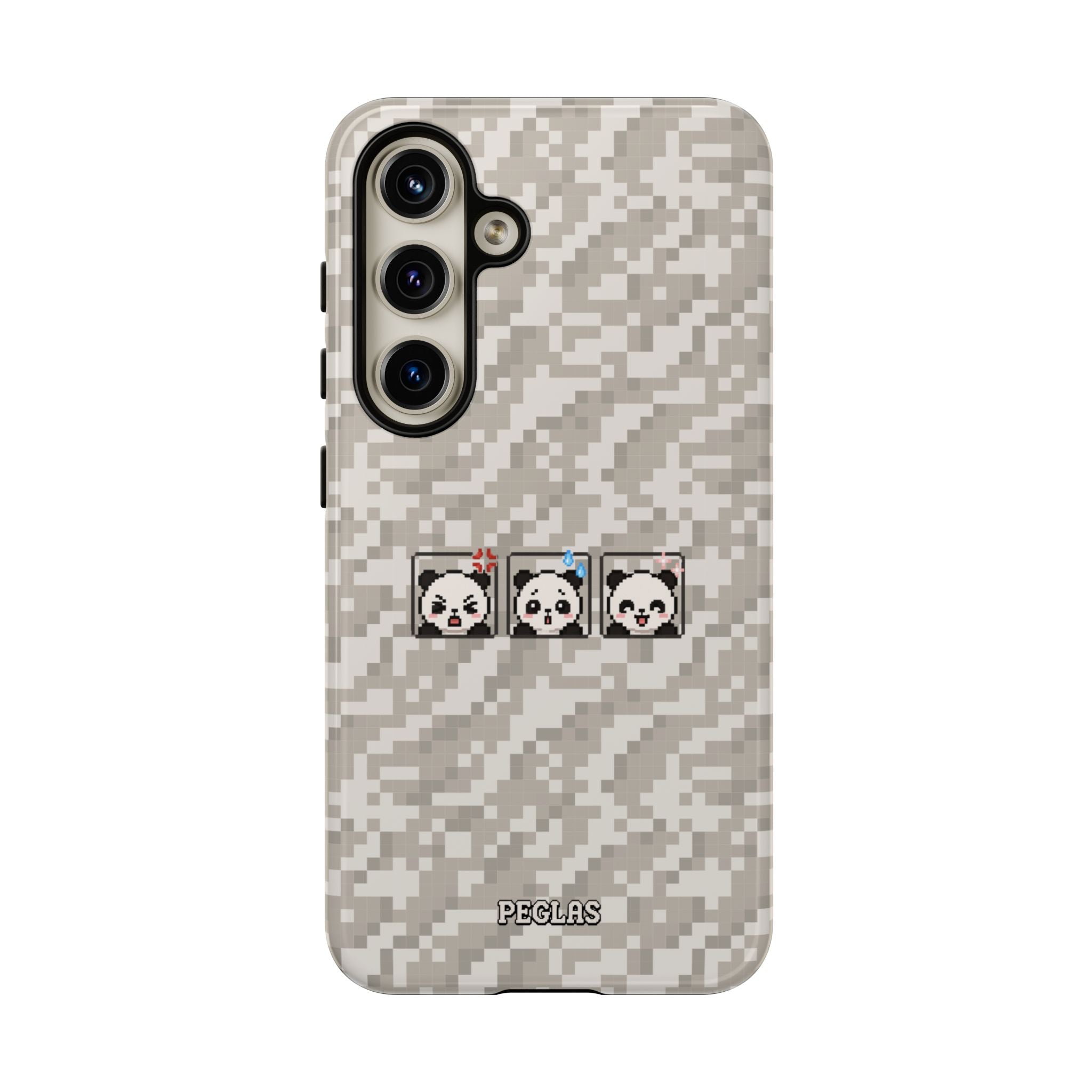 Pixel Panda Emojis Tough Phone Case