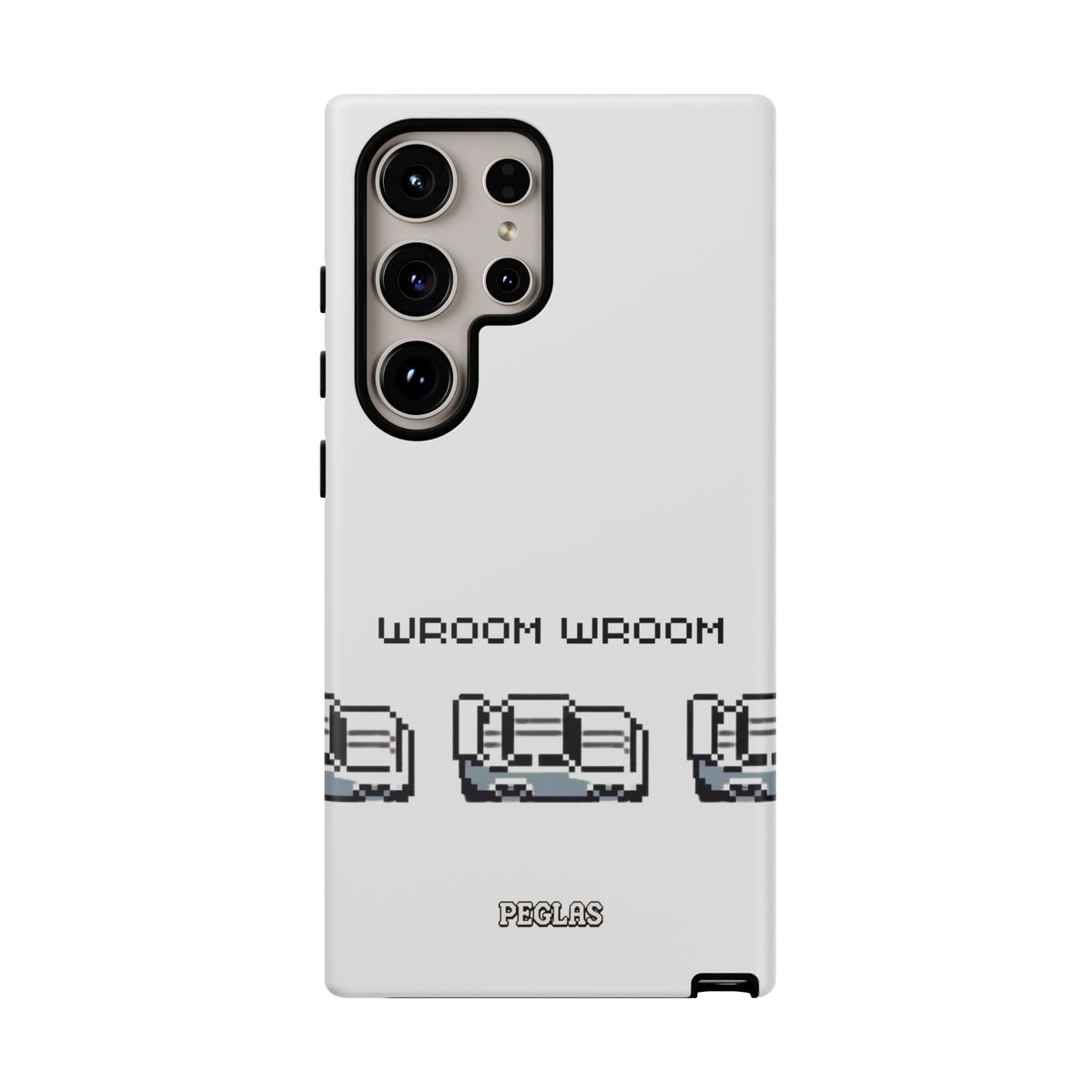 Retro Pixel Cars Phone Case — "Wroom Wroom" Tough Phone Cover