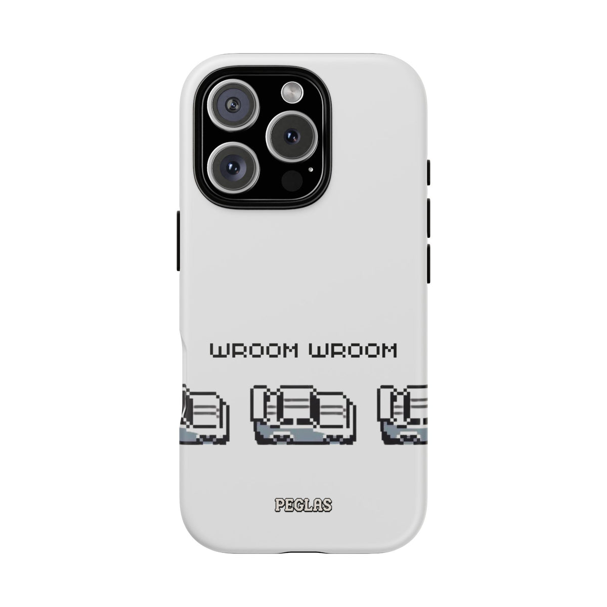 Retro Pixel Cars Phone Case — "Wroom Wroom" Tough Phone Cover