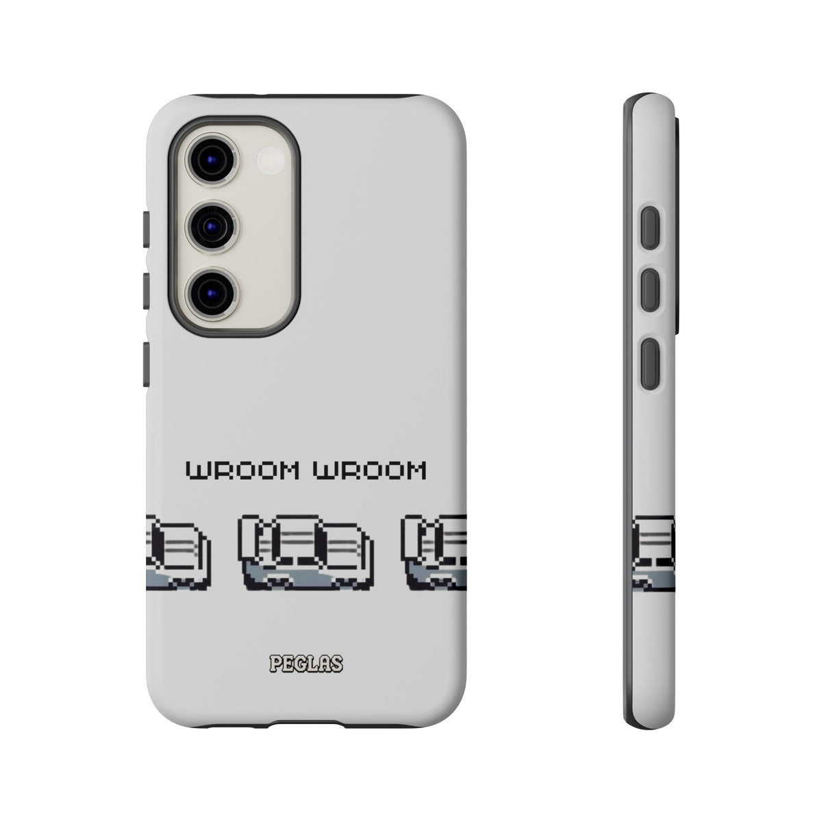 Retro Pixel Cars Phone Case — "Wroom Wroom" Tough Phone Cover
