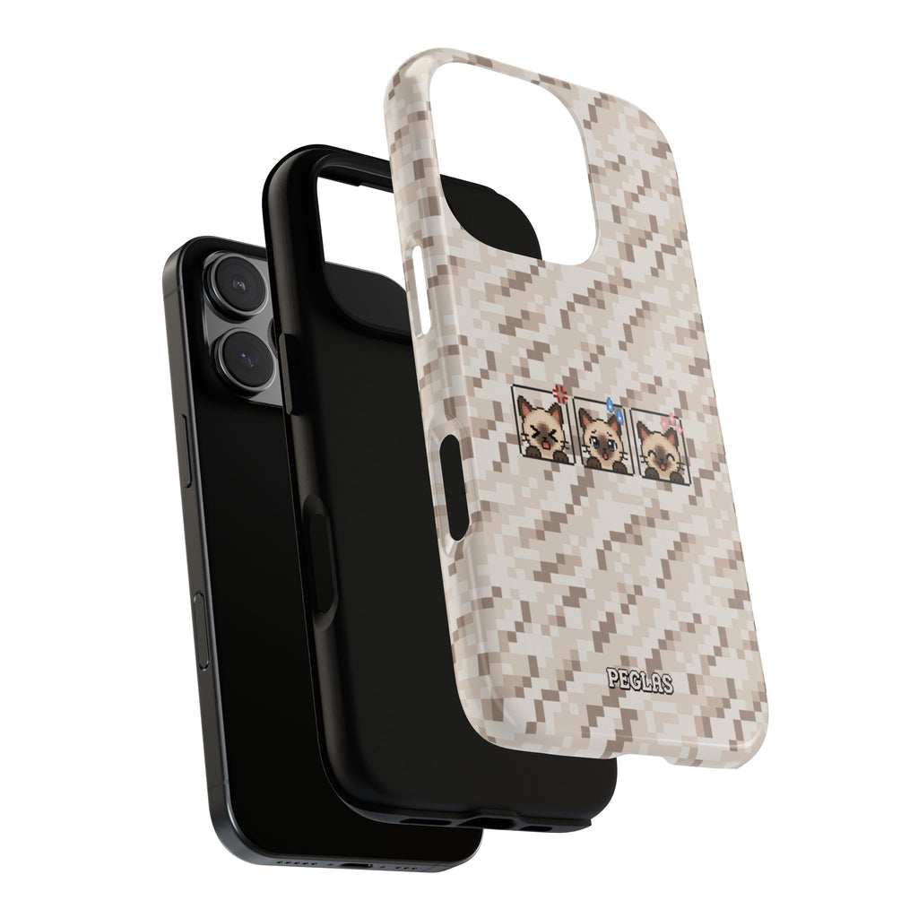 Pixel Cat Emojis Tough Phone Case