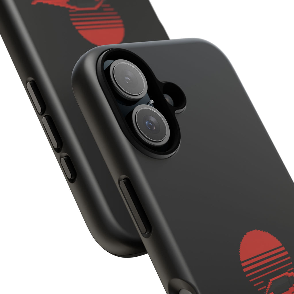 Vintage Red Sports Car Phone Case – Retro Sunset Design