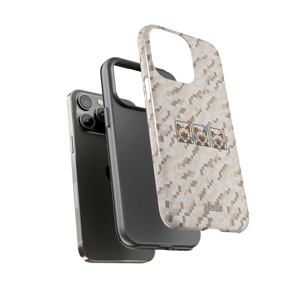 Pixel Cat Emojis Tough Phone Case