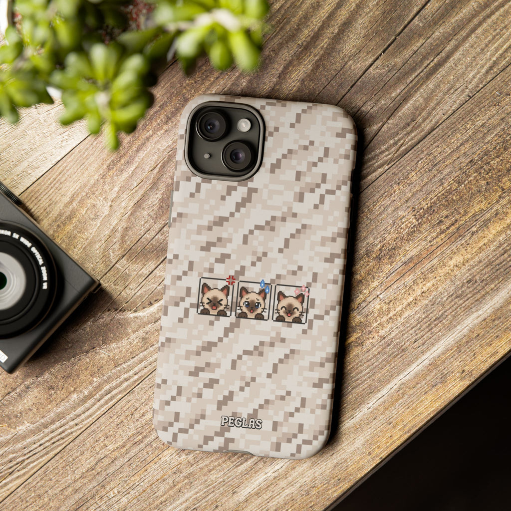 Pixel Cat Emojis Tough Phone Case