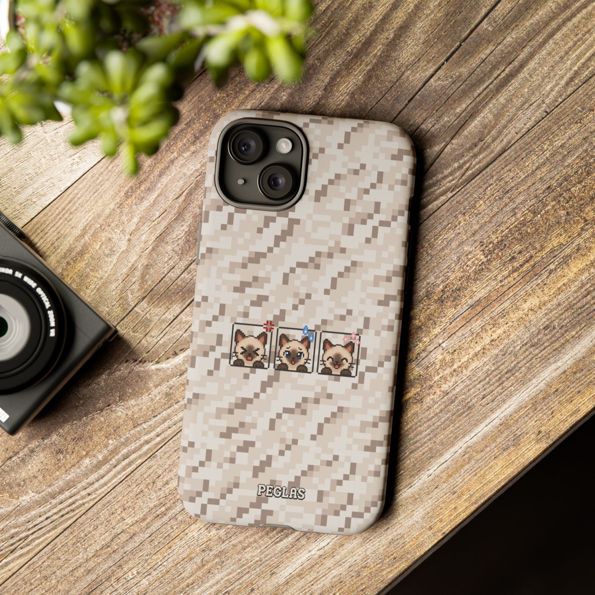 Pixel Cat Emojis Tough Phone Case