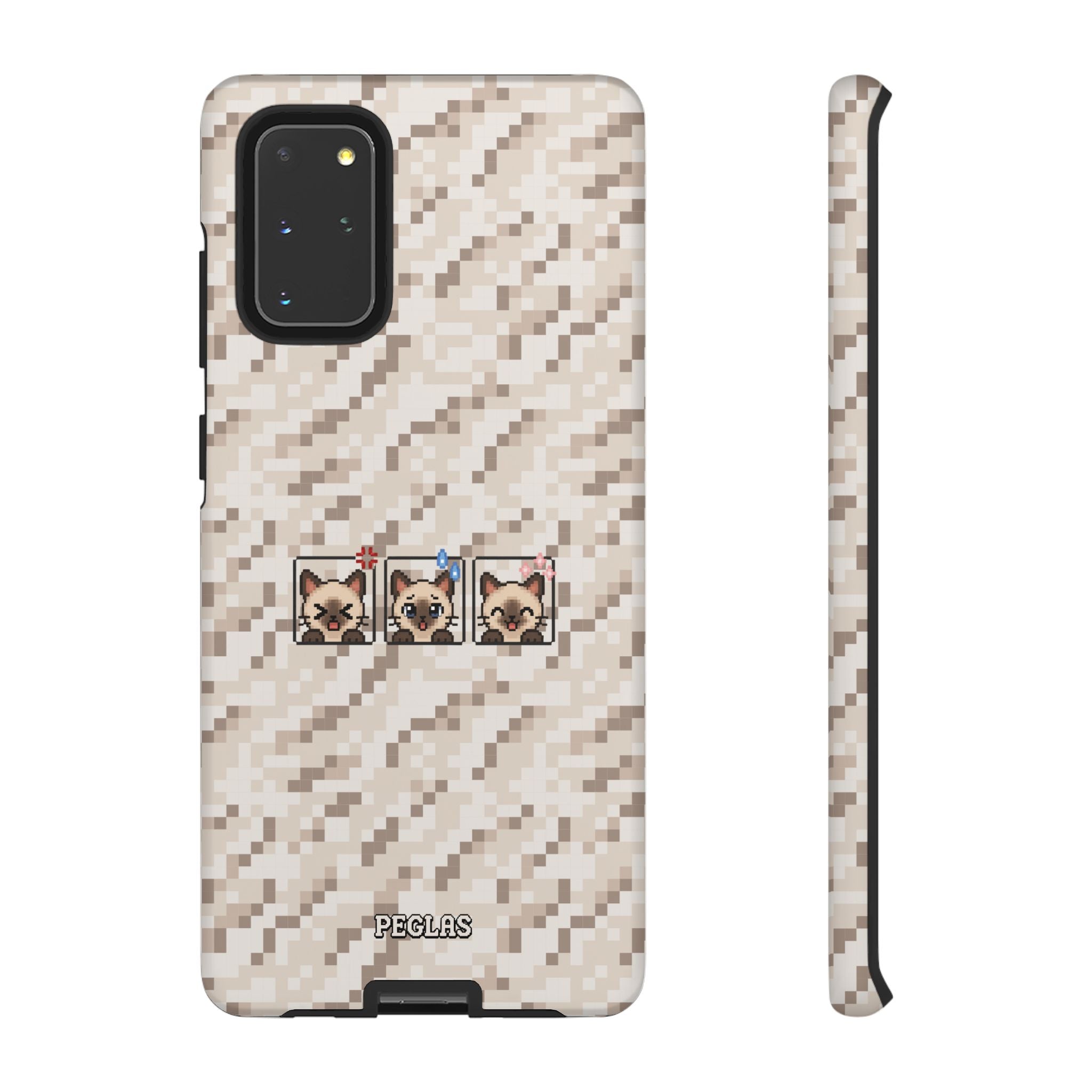 Pixel Cat Emojis Tough Phone Case